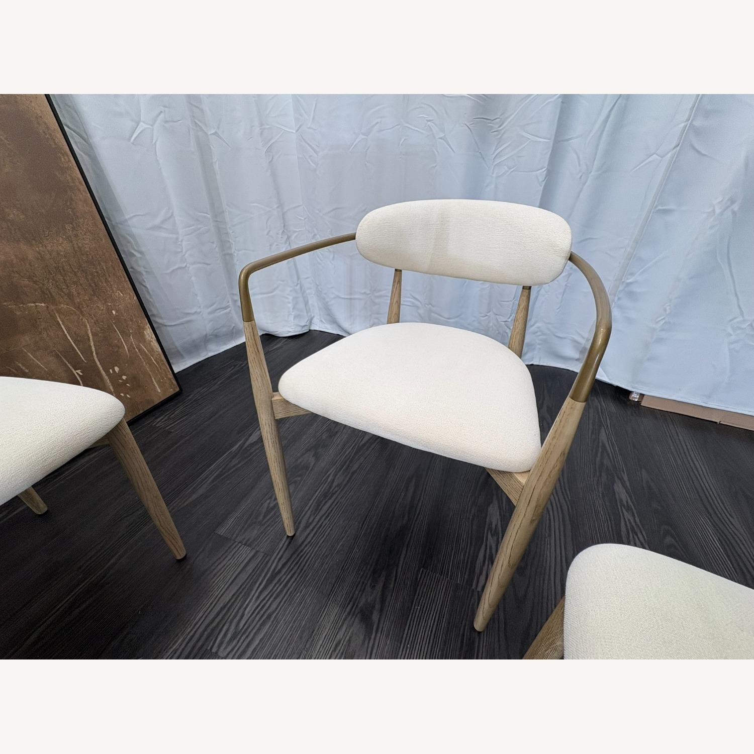 Restoration Hardware Arno Fabric Dining Chairs Complete Set of 6 - image-23