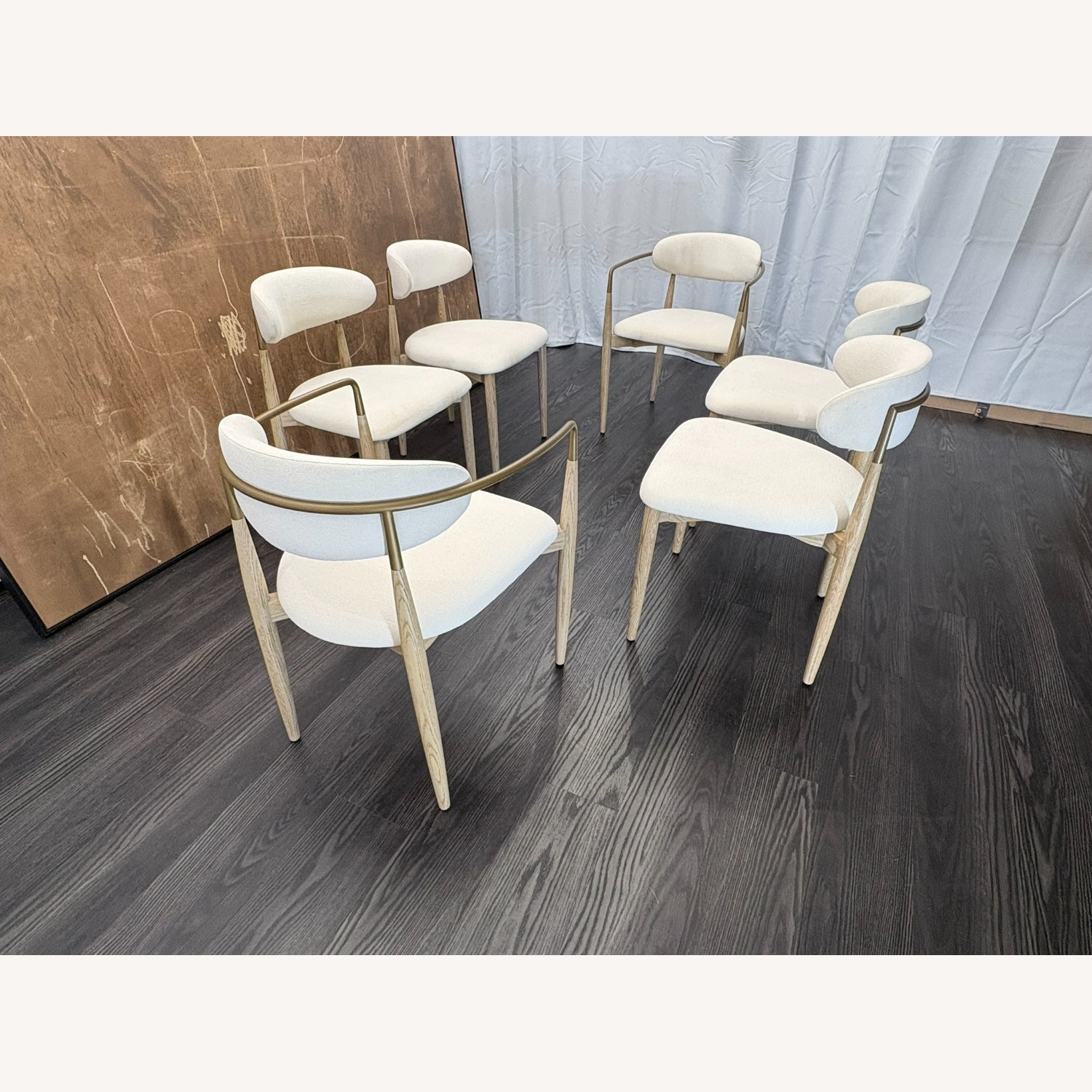 Restoration Hardware Arno Fabric Dining Chairs Complete Set of 6 - image-30