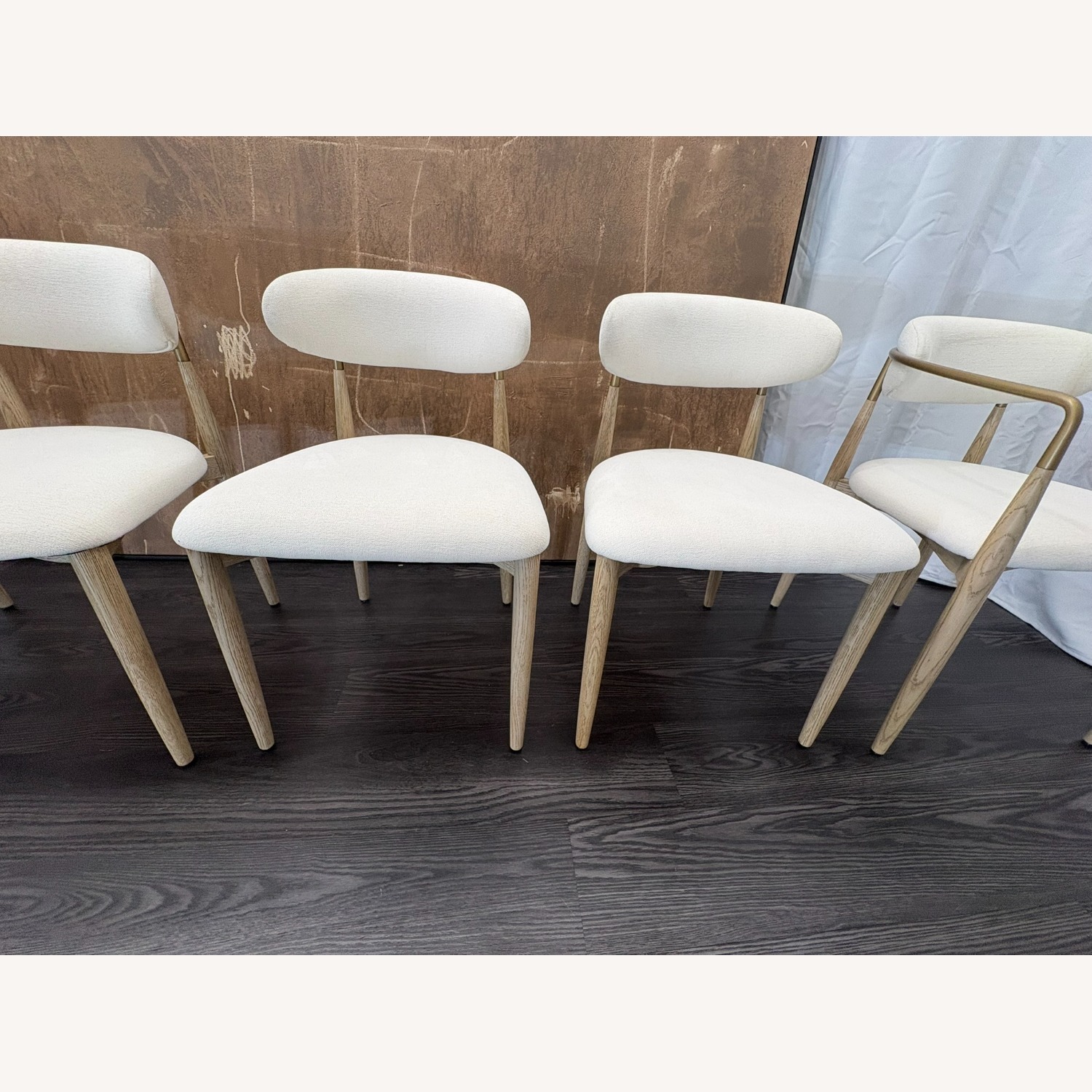 Restoration Hardware Arno Fabric Dining Chairs Complete Set of 6 - image-1