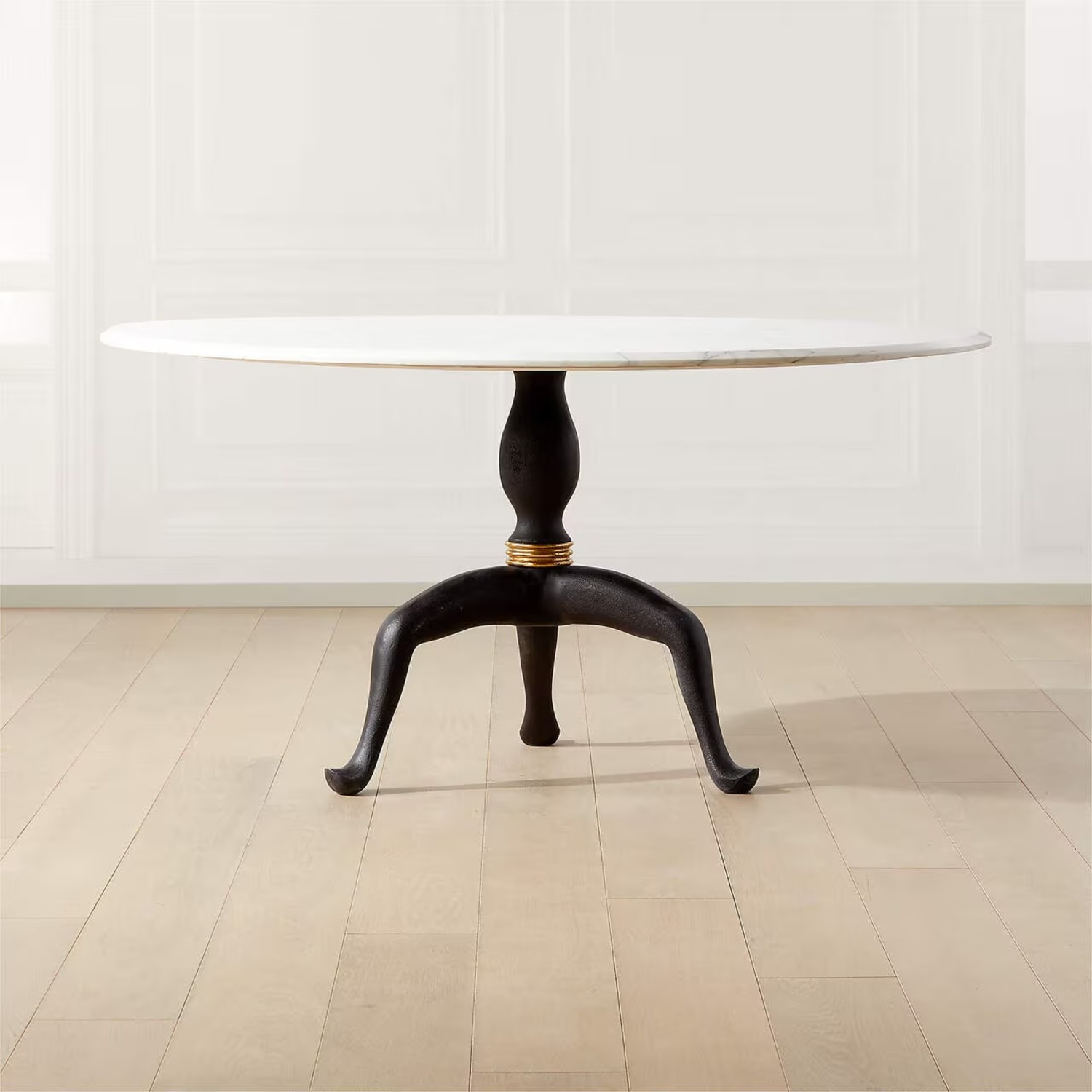 CB2 Reign Large Round Marble Dining Table - image-6