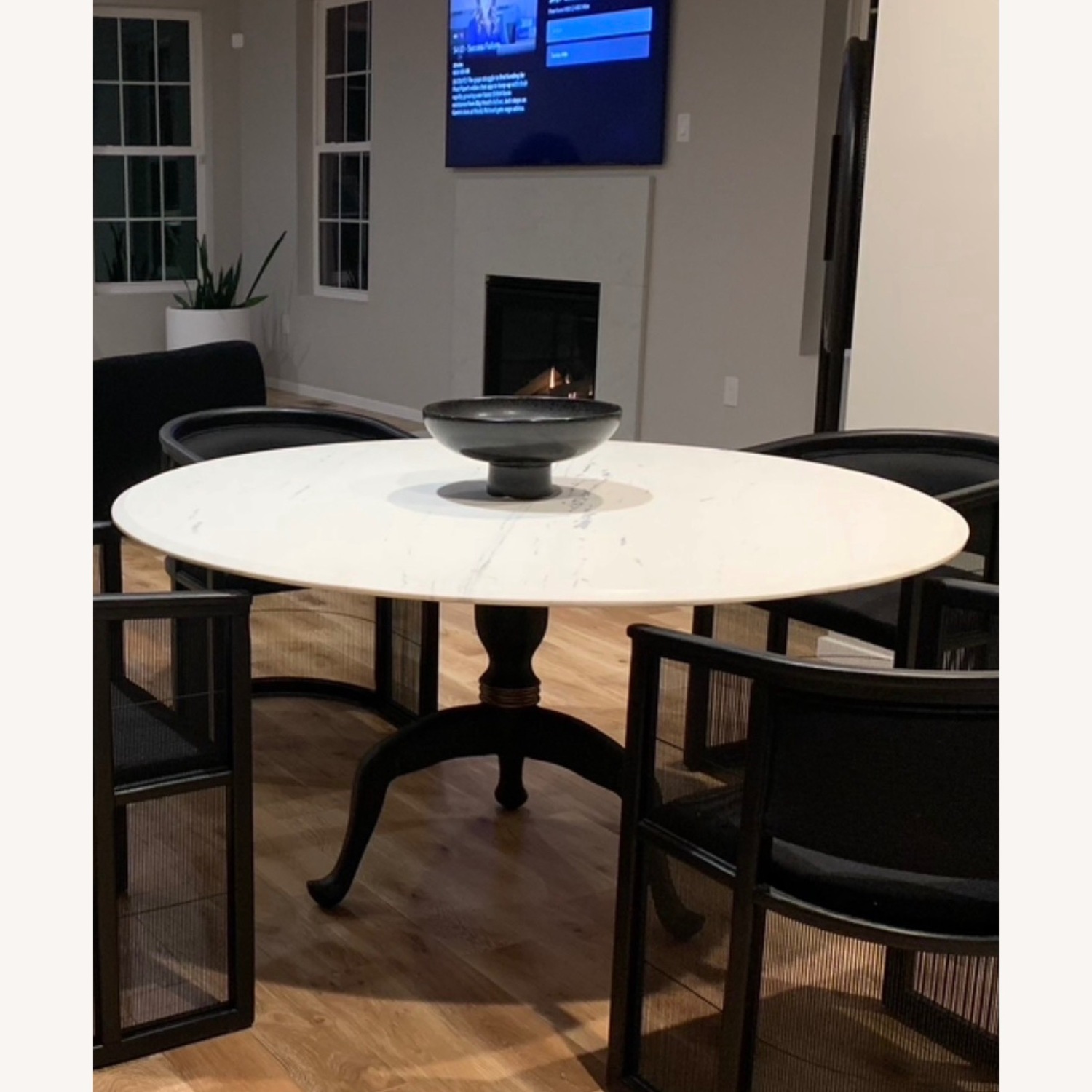 CB2 Reign Large Round Marble Dining Table - image-3