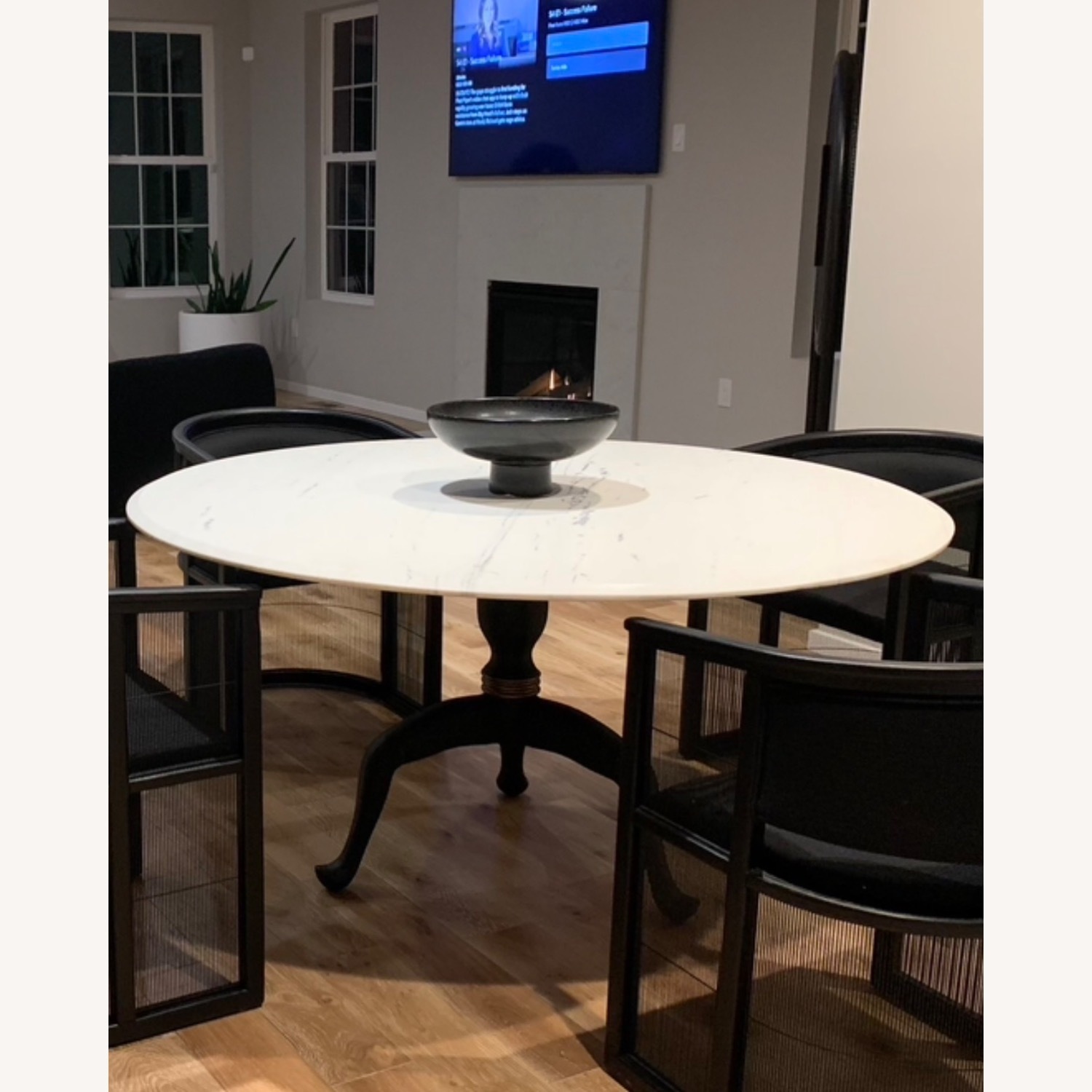 CB2 Reign Large Round Marble Dining Table - image-4