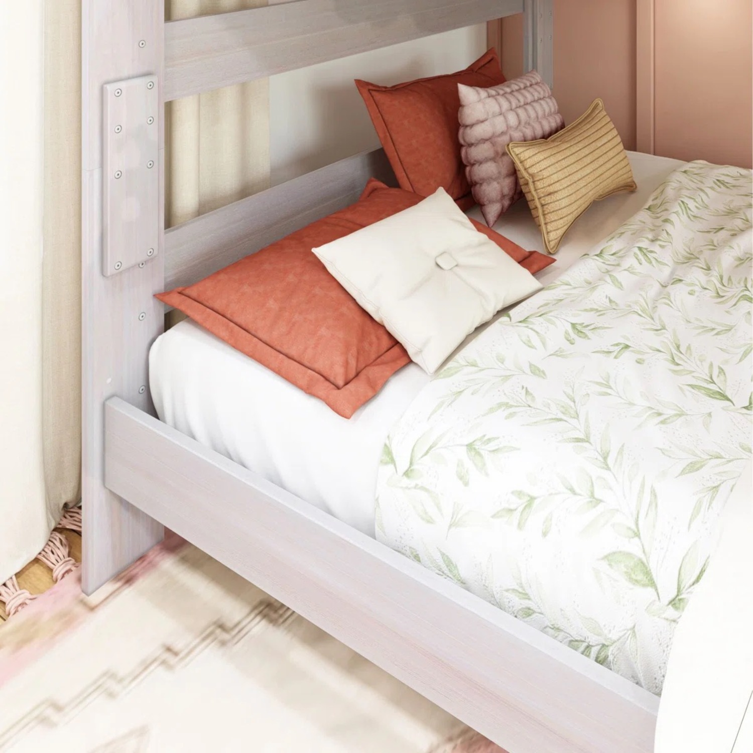 Wayfair Viv & Rae White Wood Bunk Bed - image-2