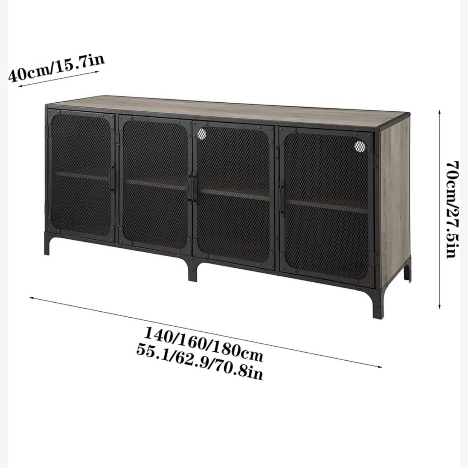 ENGENDER Black Metal Media Storage - image-7