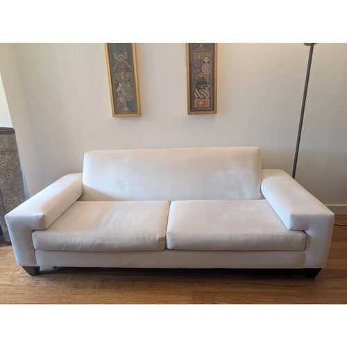 Used Natural Microsuede 3+ Seater Sofa for sale on AptDeco