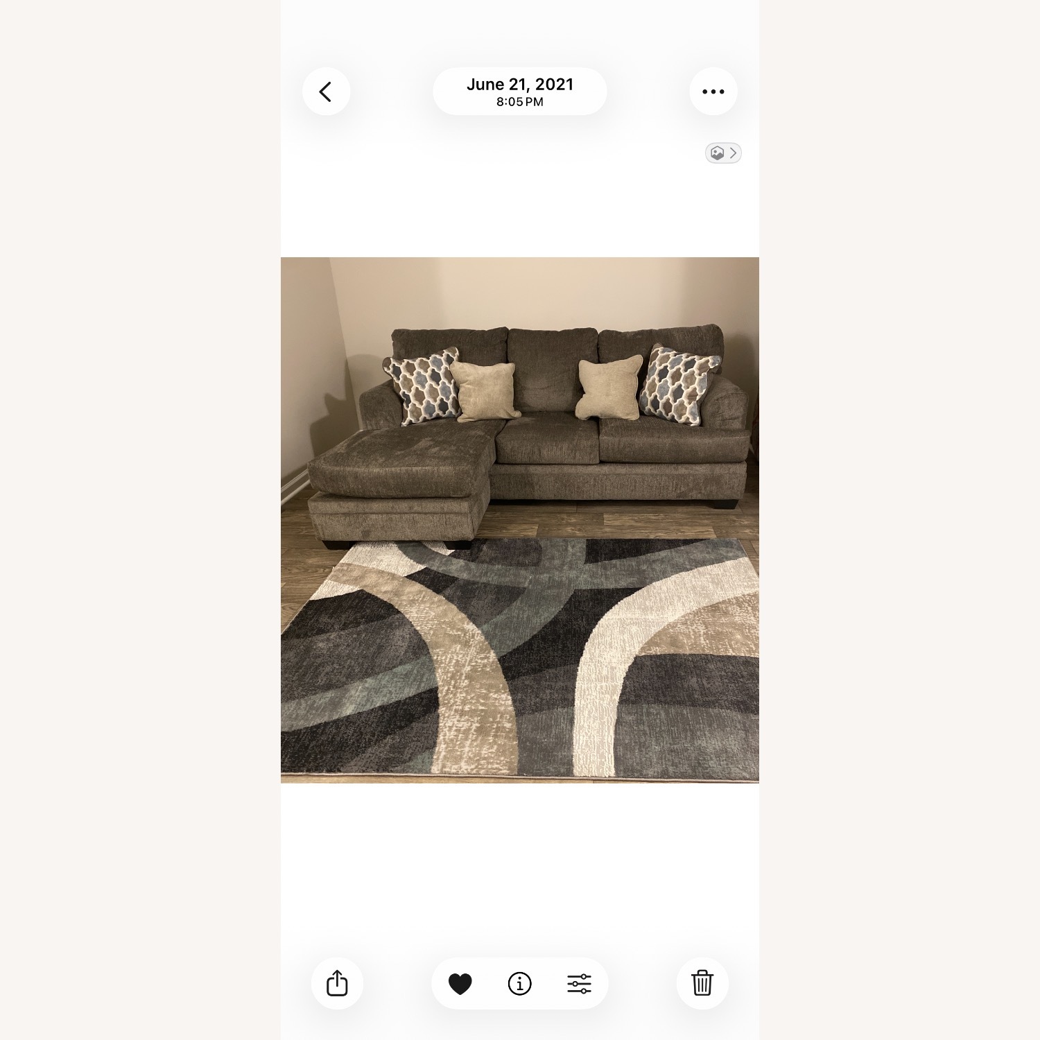 Ashley Furniture Dark Gray Stonemeade Sofa - image-1