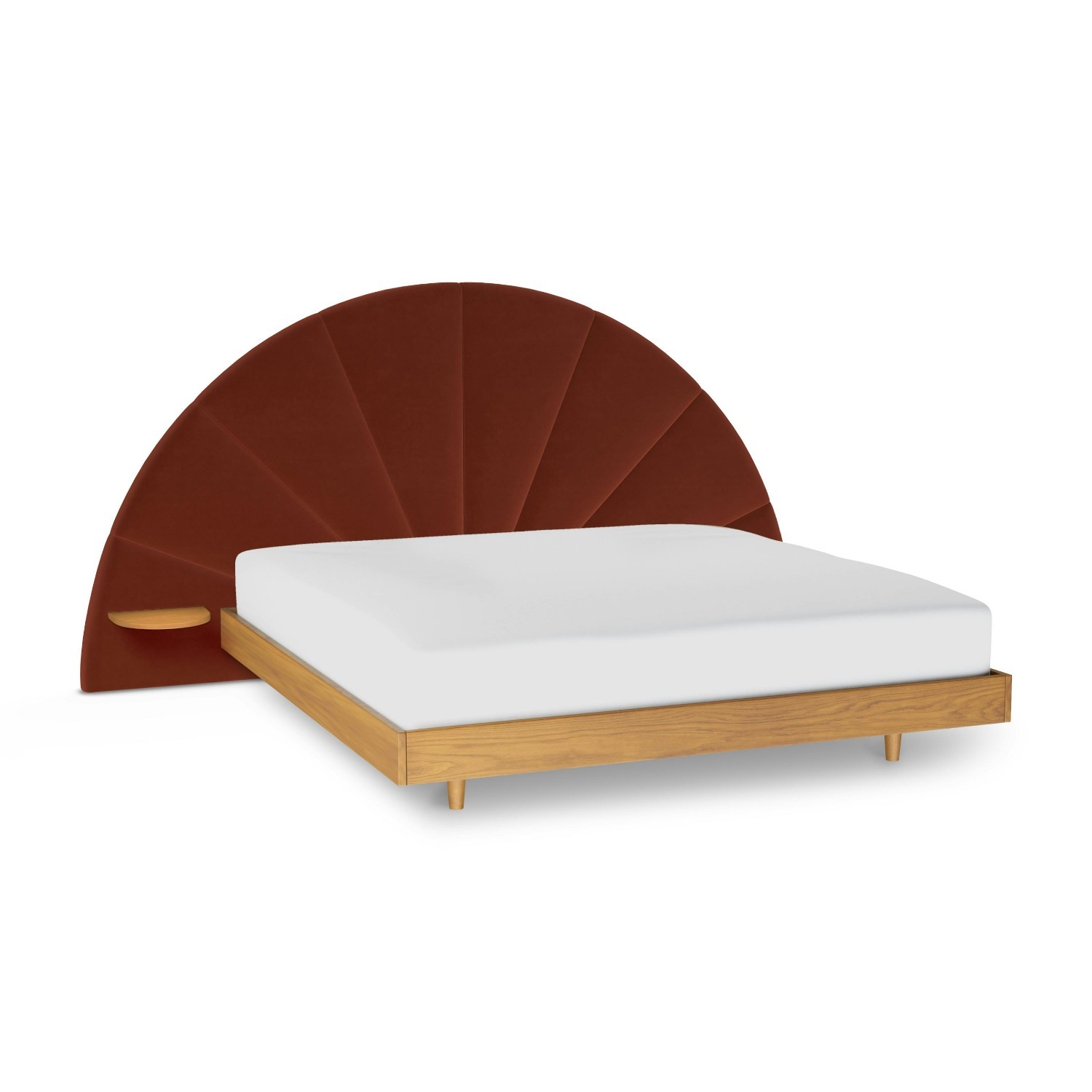 Almelo King Velvet Headboard - Hale Rust - image-5