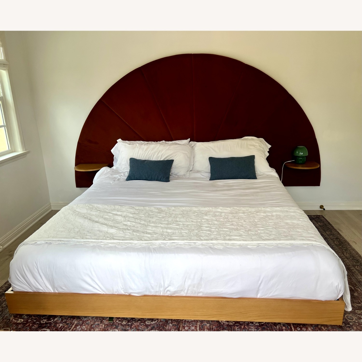 Almelo King Velvet Headboard - Hale Rust - image-3