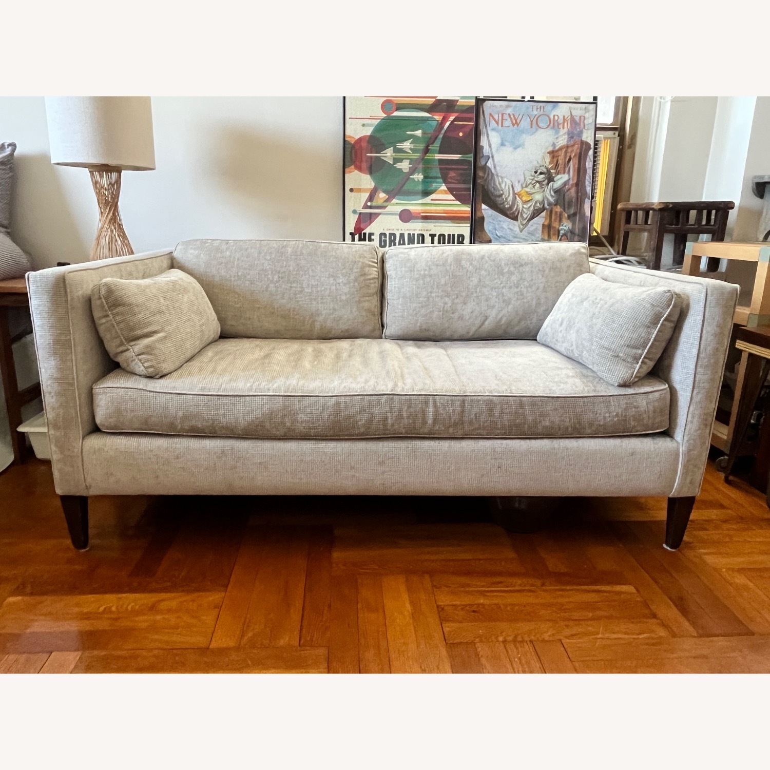 Edward Wormley Taupe Tuxedo Arm Sofa - image-1