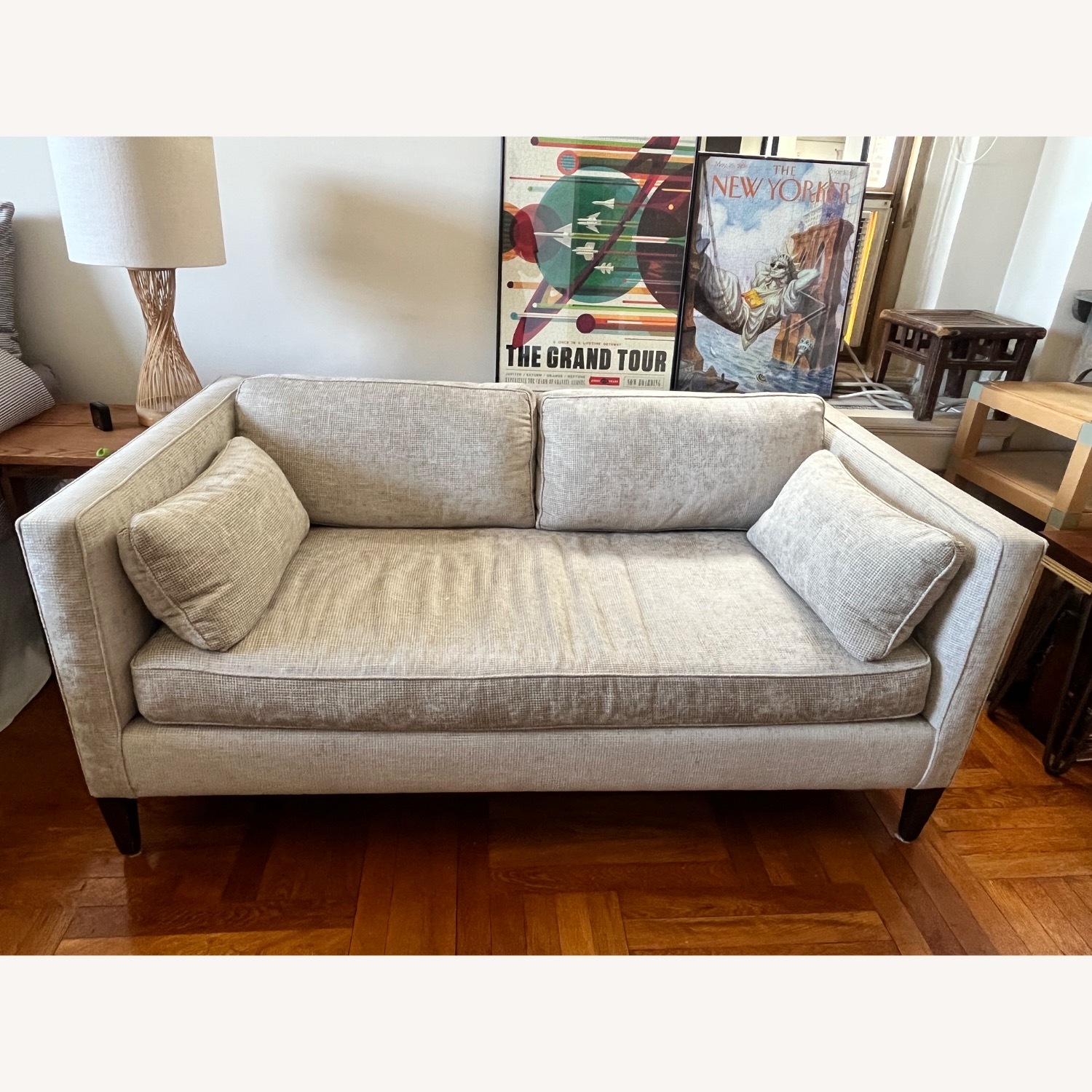 Edward Wormley Taupe Tuxedo Arm Sofa - image-3