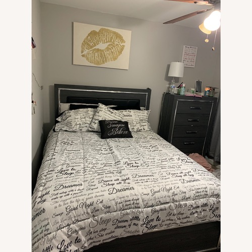 Used Lodanna Queen Upholstered Panel Bed for sale on AptDeco