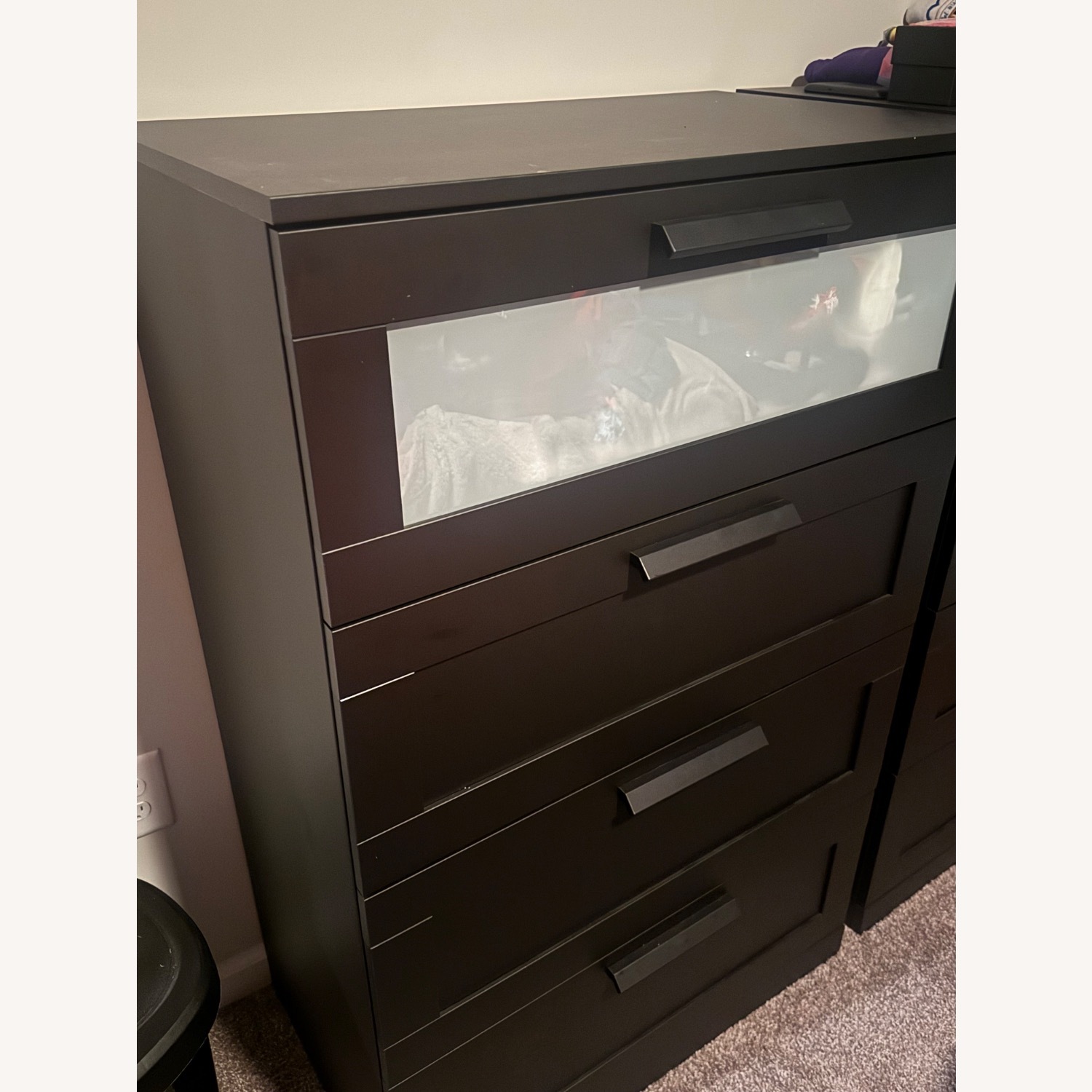 IKEA Brimnes 4 Drawer Black Dresser - image-5