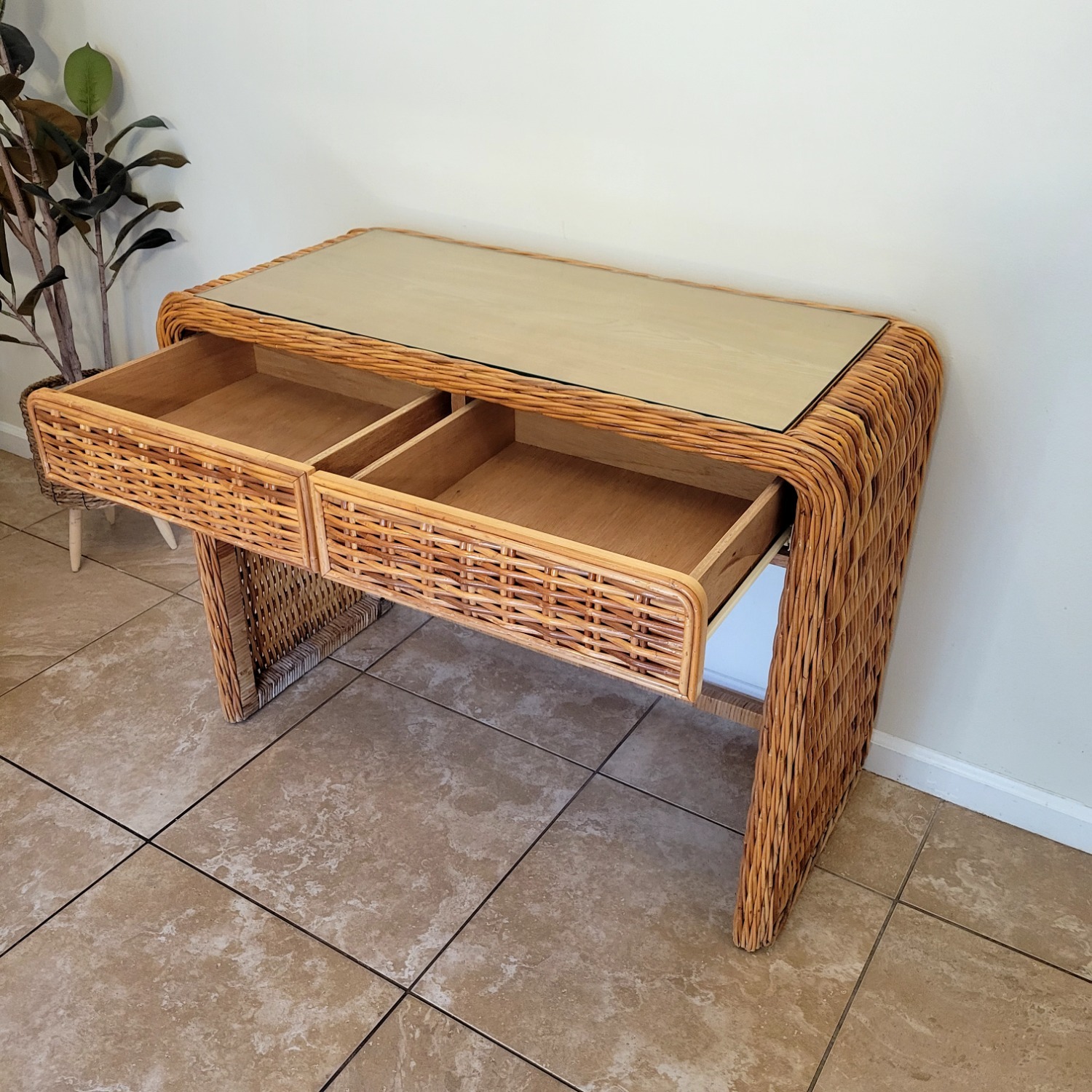 Vintage/Antique Finds Light Brown Desk - image-3