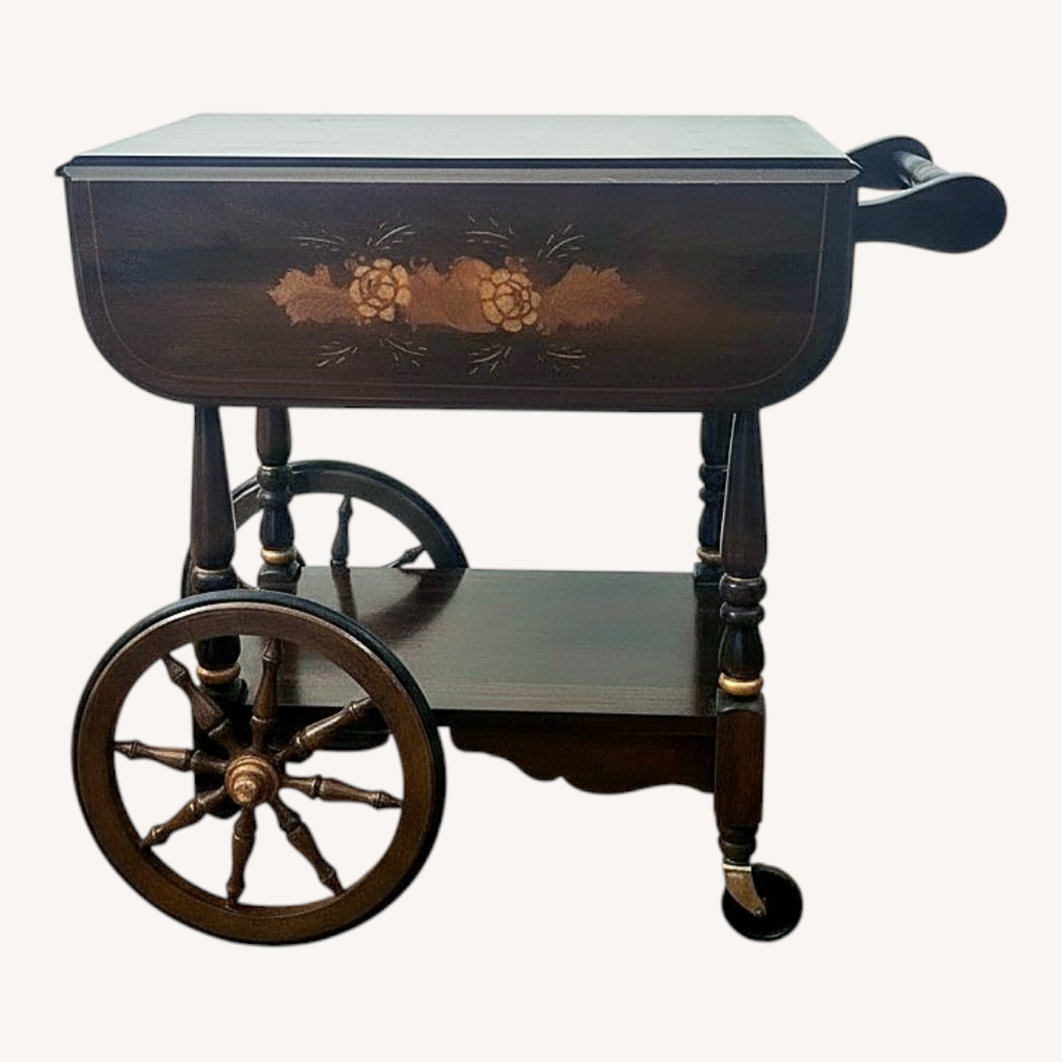 Vintage/Antique Finds Dark Brown Bar Cart - image-0