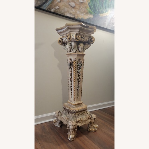 Used Antique Italian Venetian Baroque Style Pedestal  for sale on AptDeco