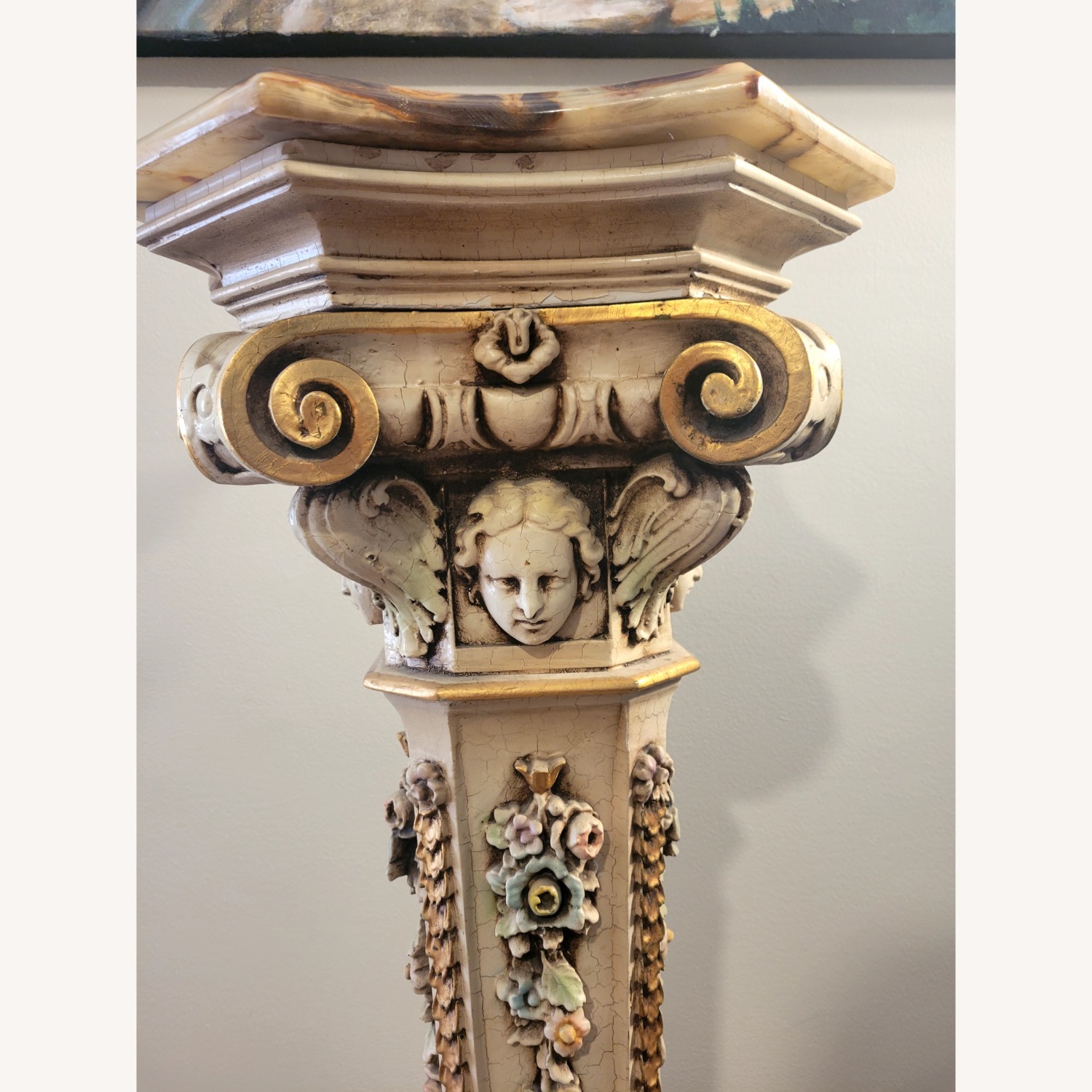 Antique Italian Venetian Baroque Style Pedestal - image-2