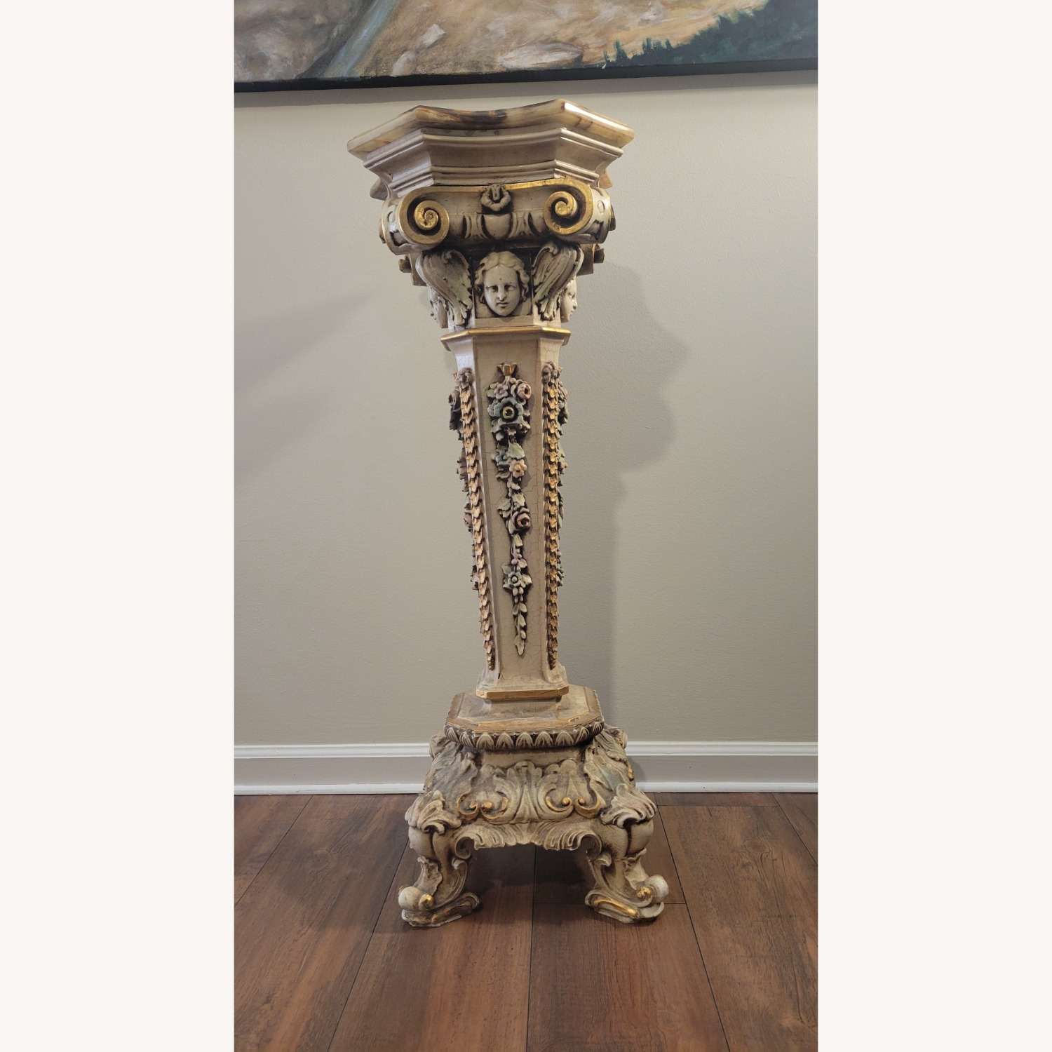Antique Italian Venetian Baroque Style Pedestal - image-3