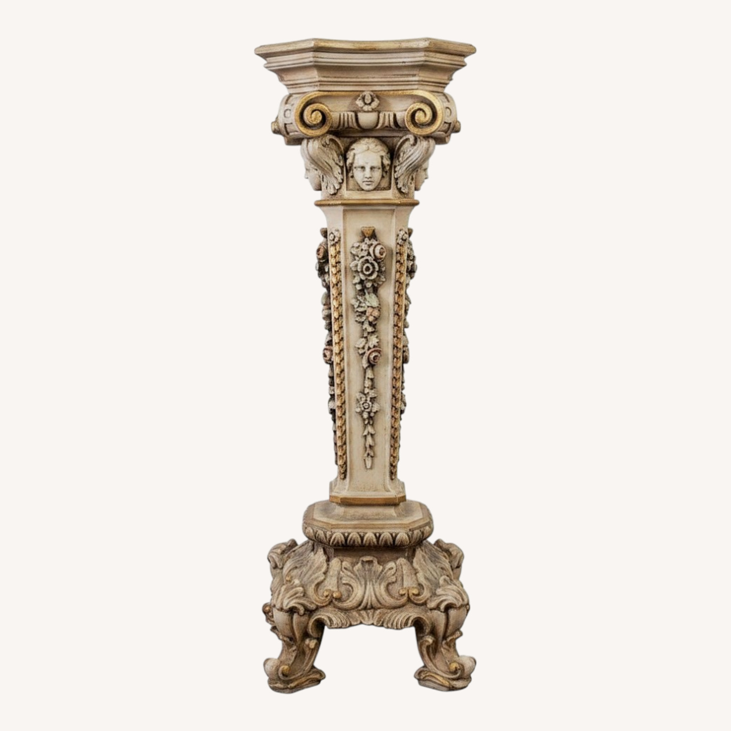 Antique Italian Venetian Baroque Style Pedestal - image-0