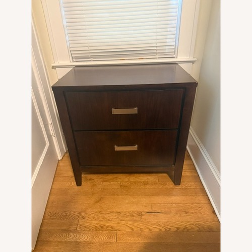 Used Dark Brown Wood Nightstand for sale on AptDeco
