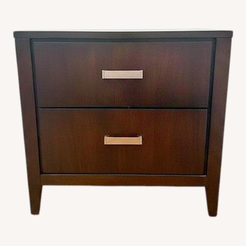 Used Dark Brown Wood Nightstand for sale on AptDeco