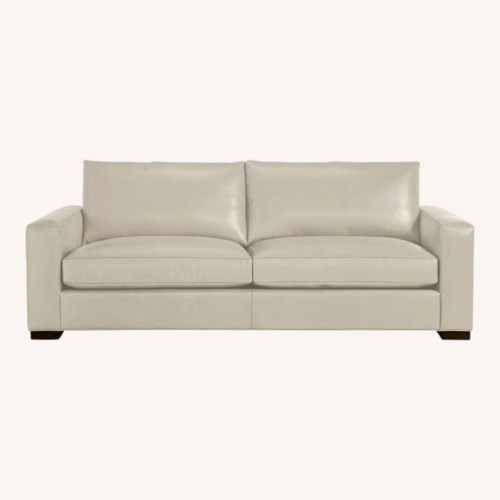 Used Pair of Room & Board Metro Gray Leather Sofas for sale on AptDeco