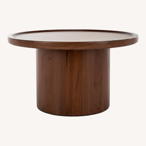Used Safavieh Dark Brown Wood Coffee Table for sale on AptDeco