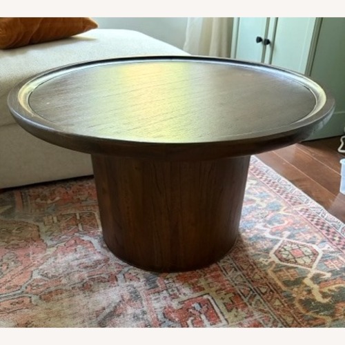 Used Safavieh Dark Brown Wood Coffee Table for sale on AptDeco
