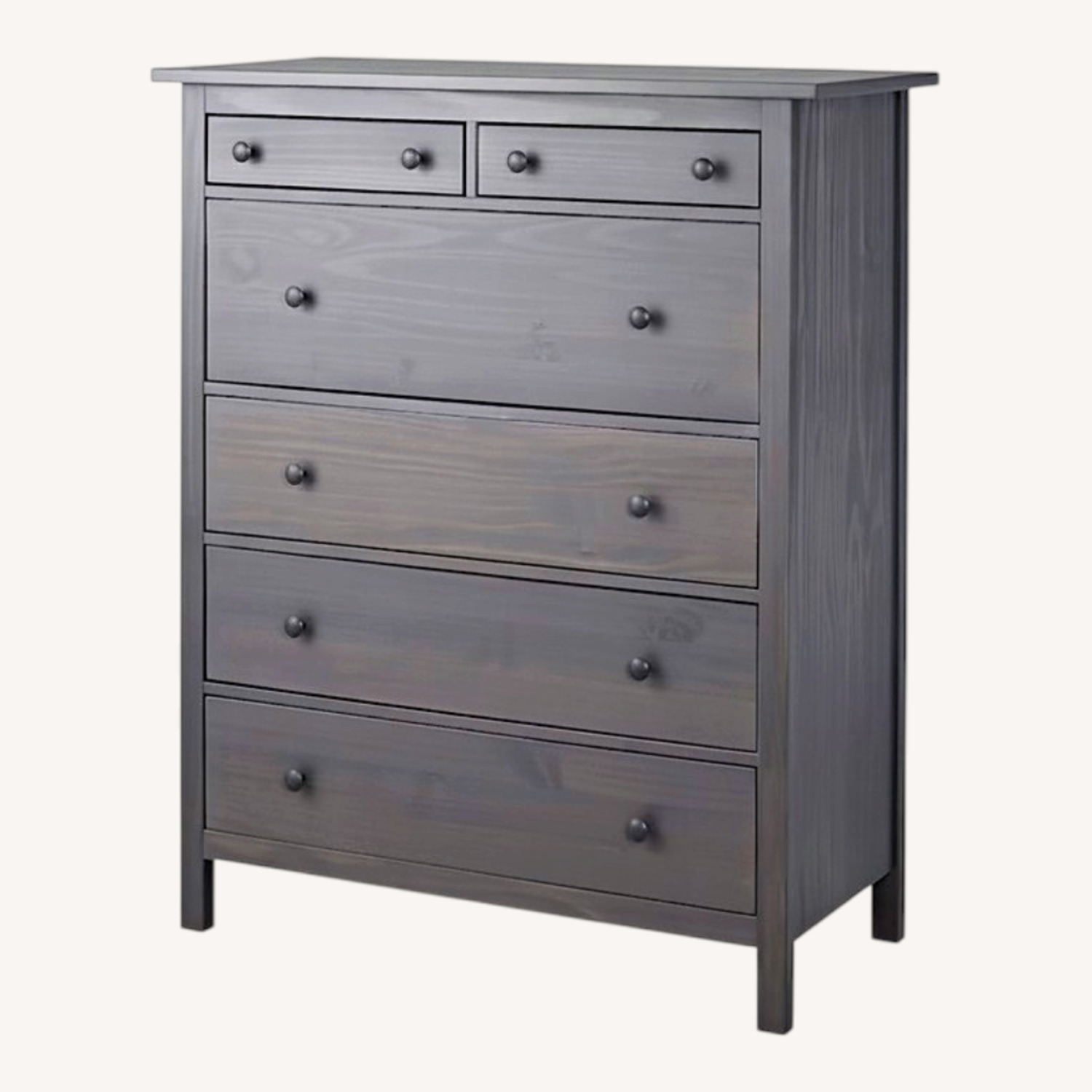 IKEA Hemnes Dark Gray Wood Dresser - image-0
