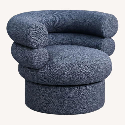 Used Custom Navy Blue Swivel Chairs  for sale on AptDeco