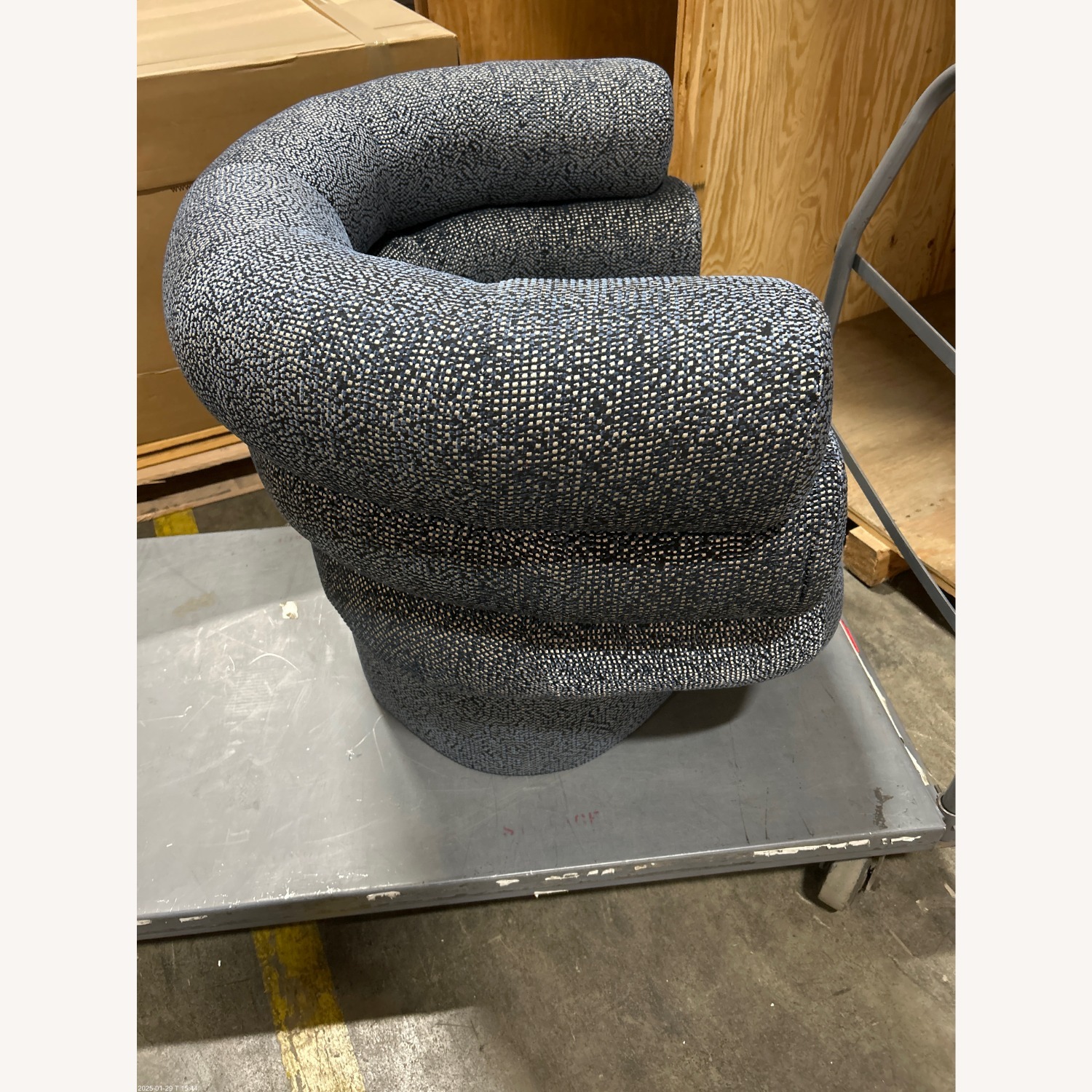 Custom Navy Blue Swivel Chairs - image-7