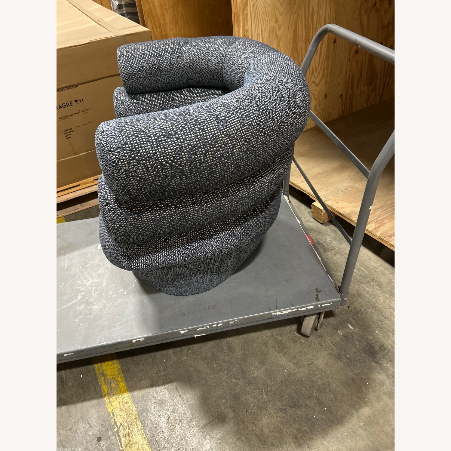 Custom Navy Blue Swivel Chairs - image-2