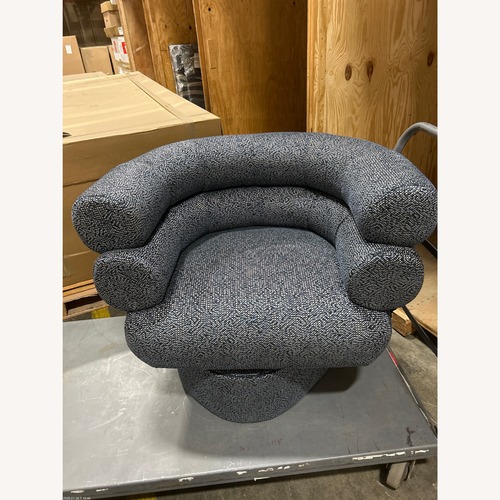 Used Custom Navy Blue Swivel Chairs  for sale on AptDeco