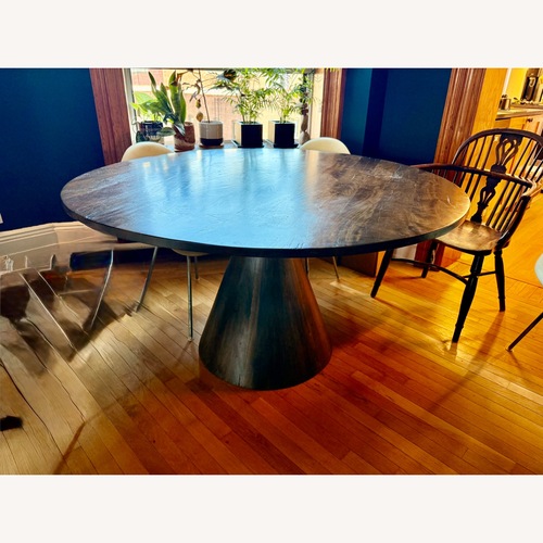 Used West Elm Reclaimed Wood Pedestal Dining Table (54") for sale on AptDeco