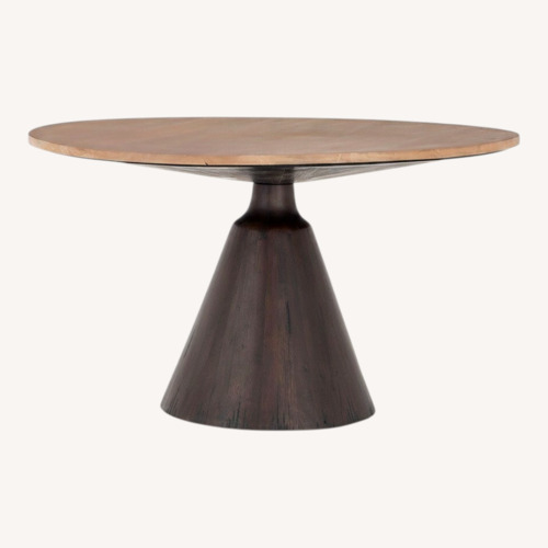 Used West Elm Reclaimed Wood Pedestal Dining Table (54") for sale on AptDeco