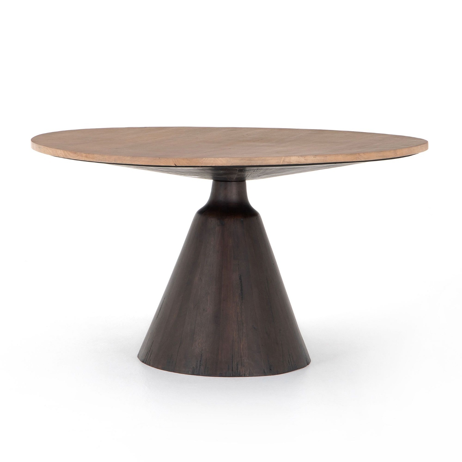 West Elm Reclaimed Wood Pedestal Dining Table (54") - image-5