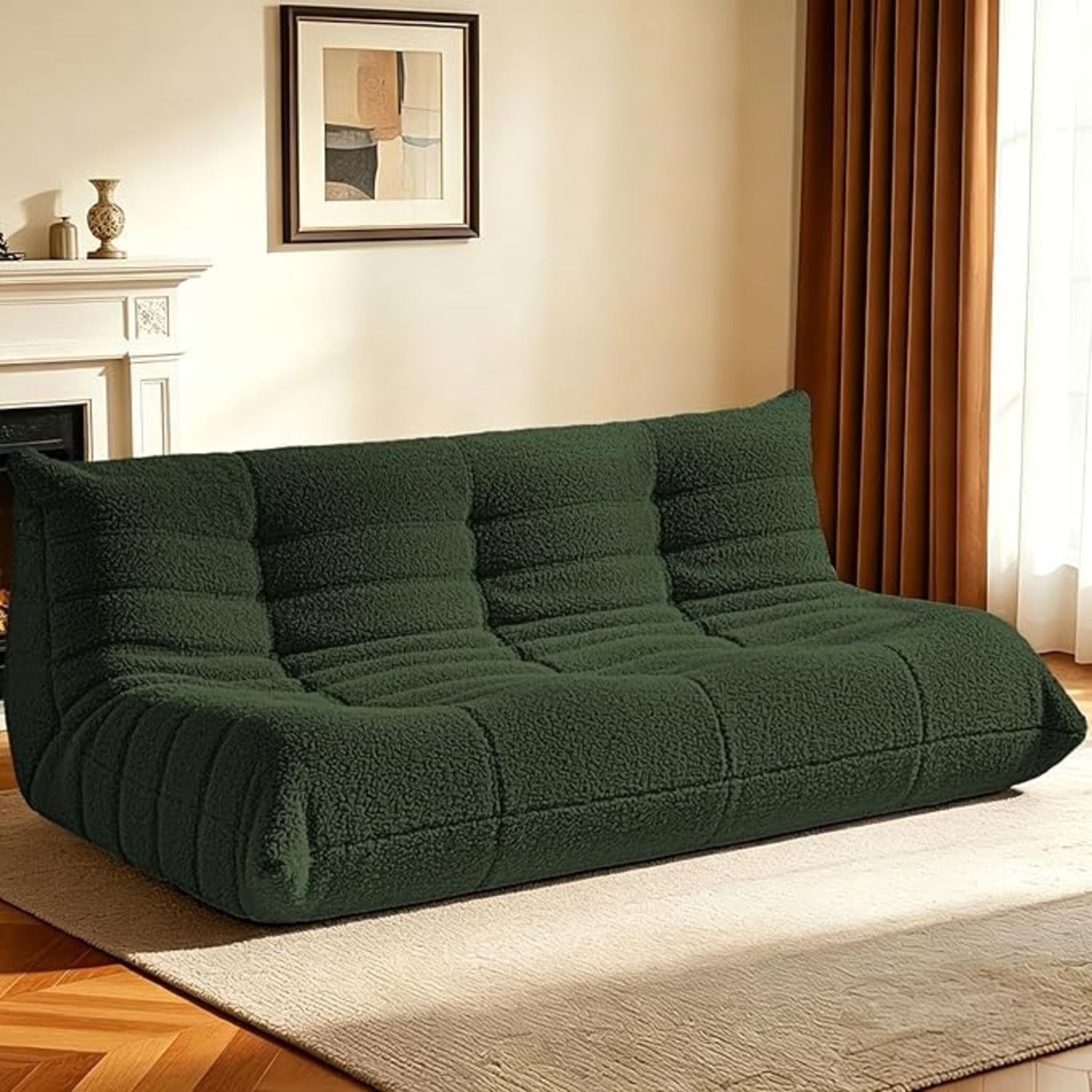 HABUTWAY Green 2 Seater Sofa - image-4