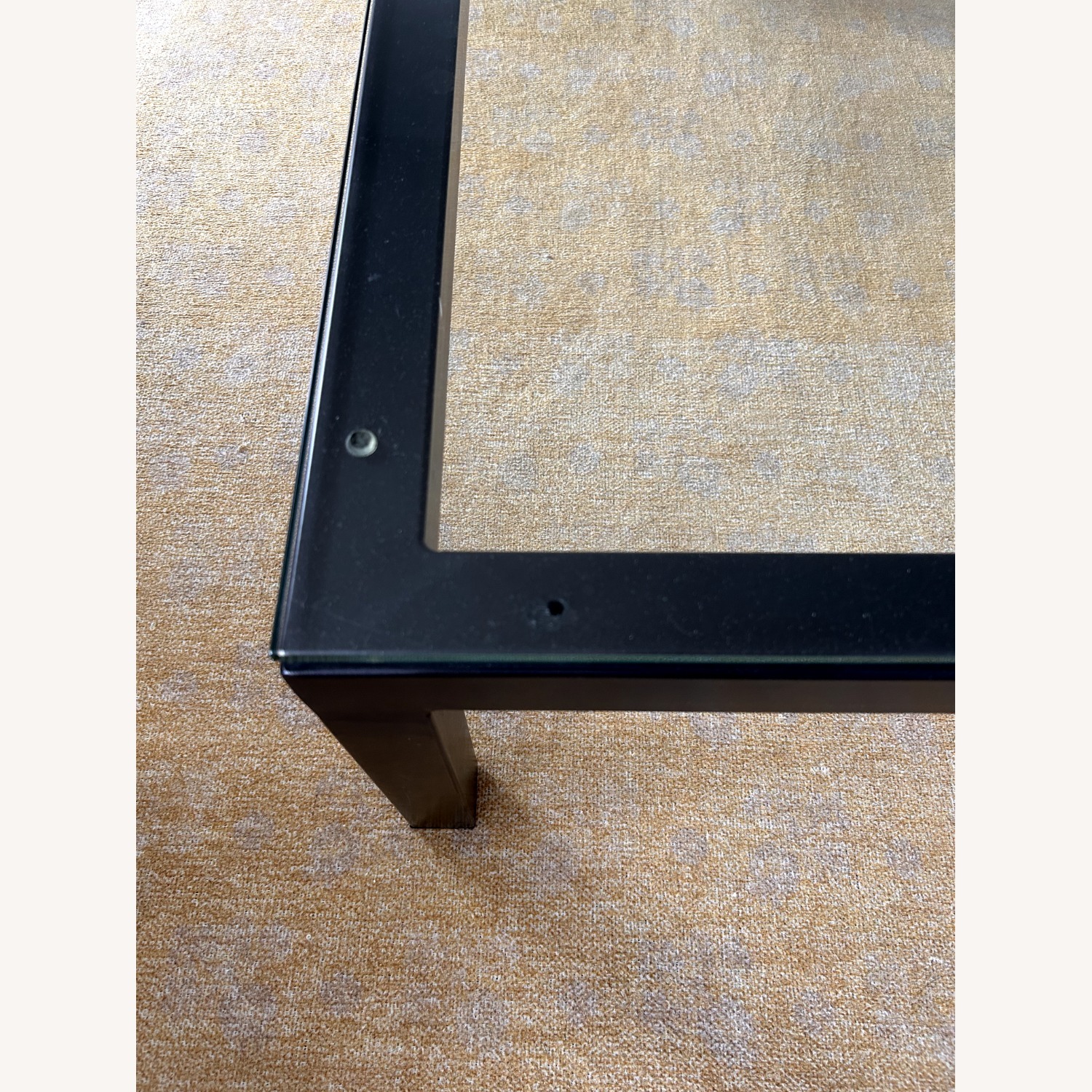 Room & Board Dark Metal, Glass Top Coffee Table - image-5