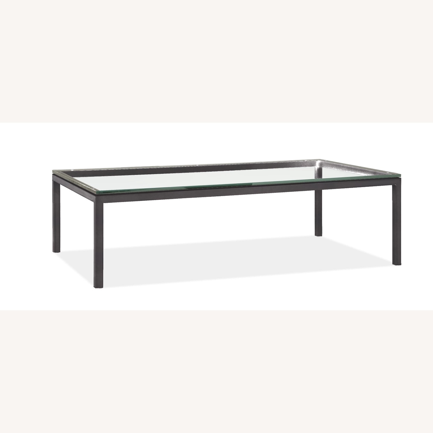 Room & Board Dark Metal, Glass Top Coffee Table - image-7