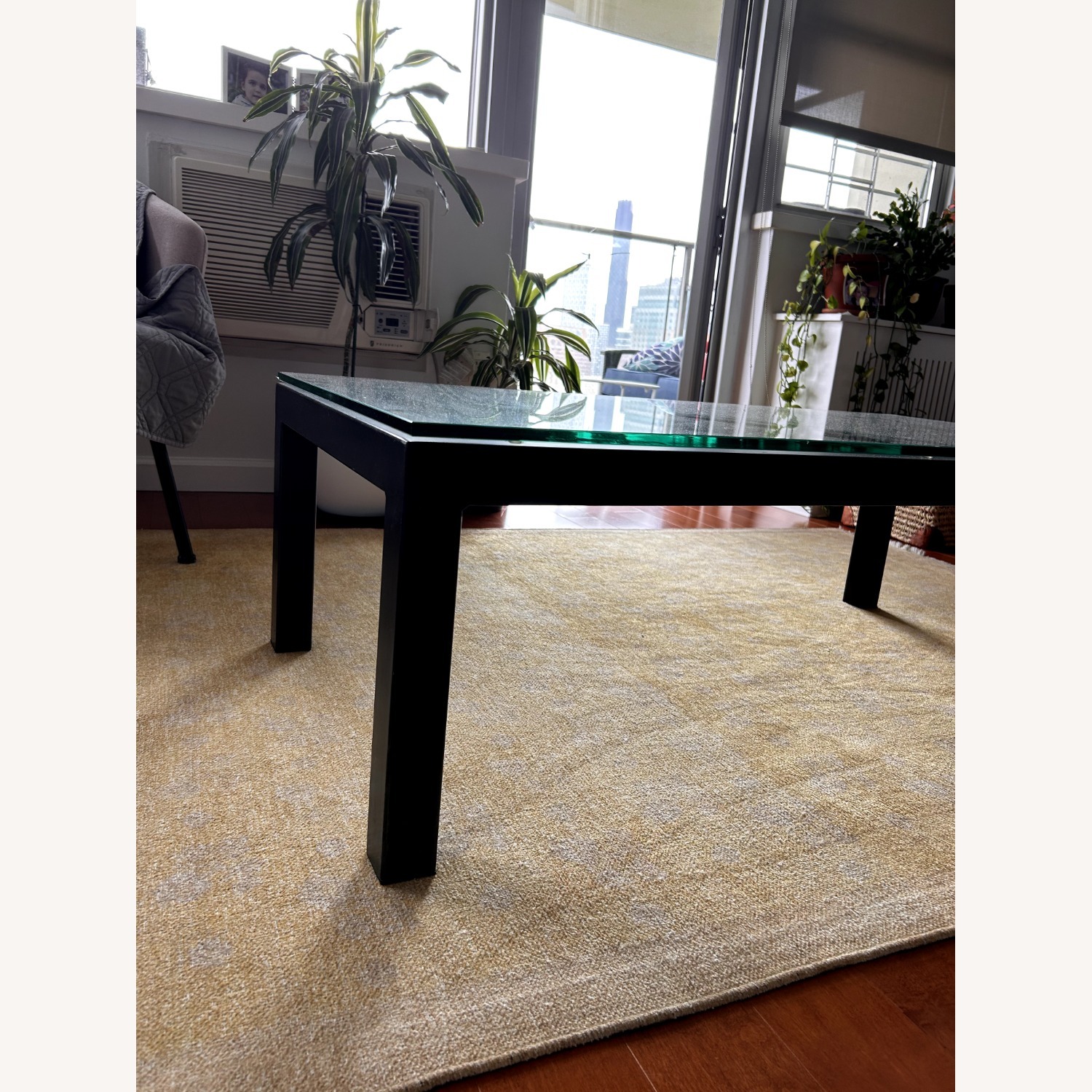Room & Board Dark Metal, Glass Top Coffee Table - image-4
