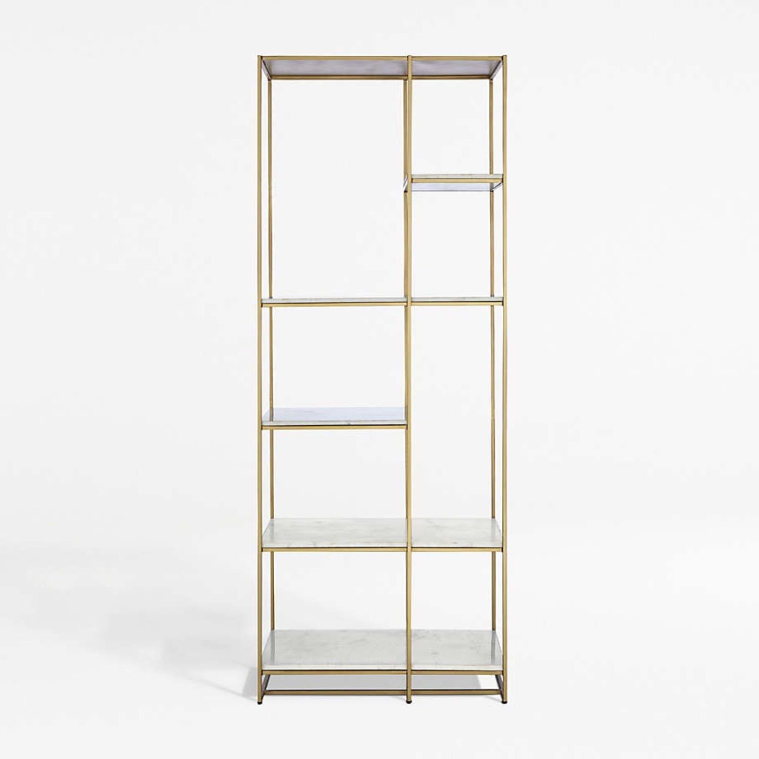 Estelle Brass and Marble Bookcase - image-5