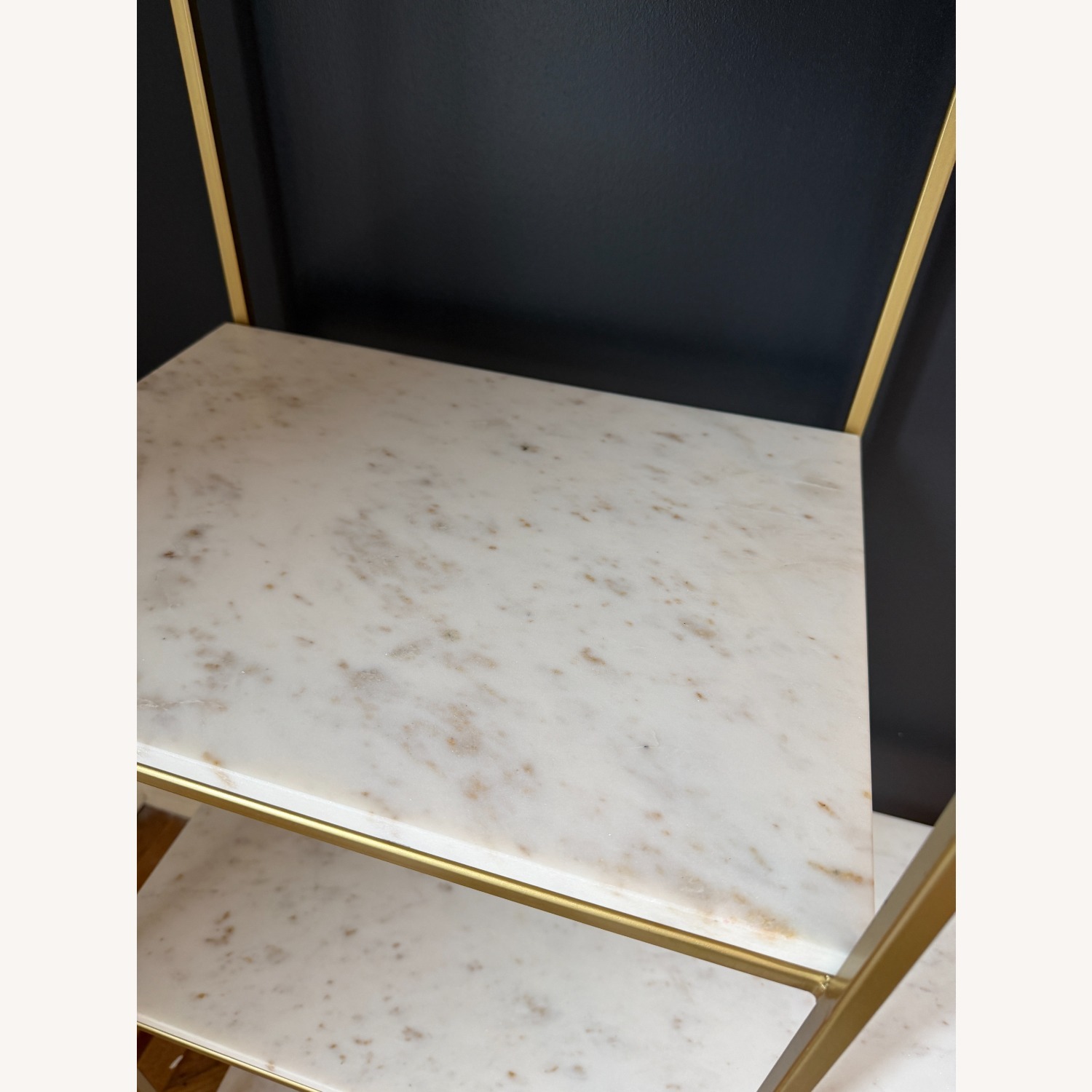 Estelle Brass and Marble Bookcase - image-4