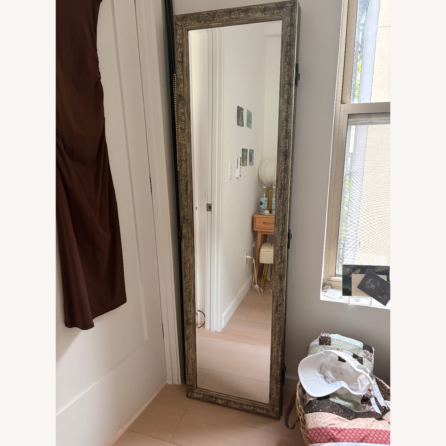 Wayfair Mirrored Gold Wood Room Divider - image-3
