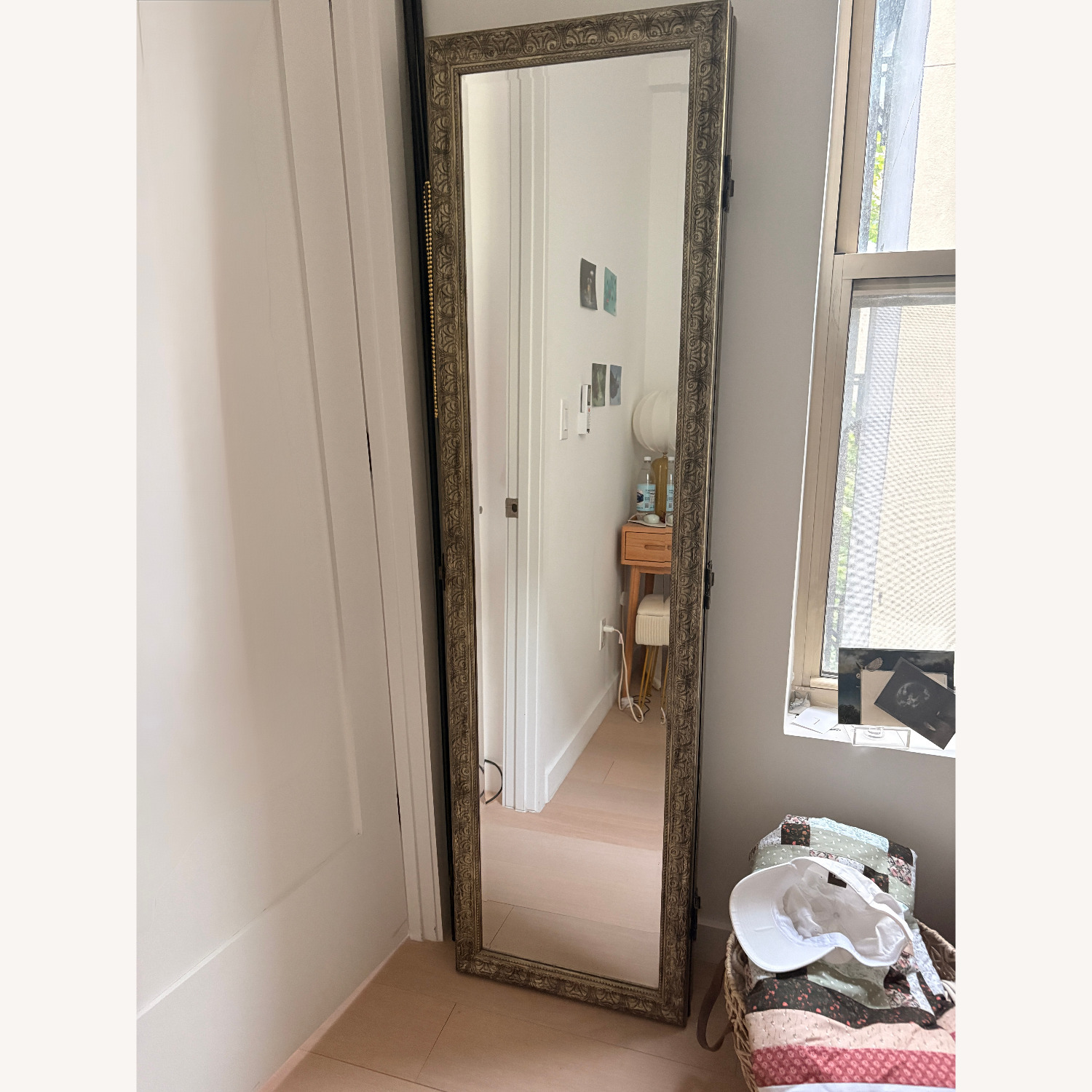 Wayfair Mirrored Gold Wood Room Divider - image-1