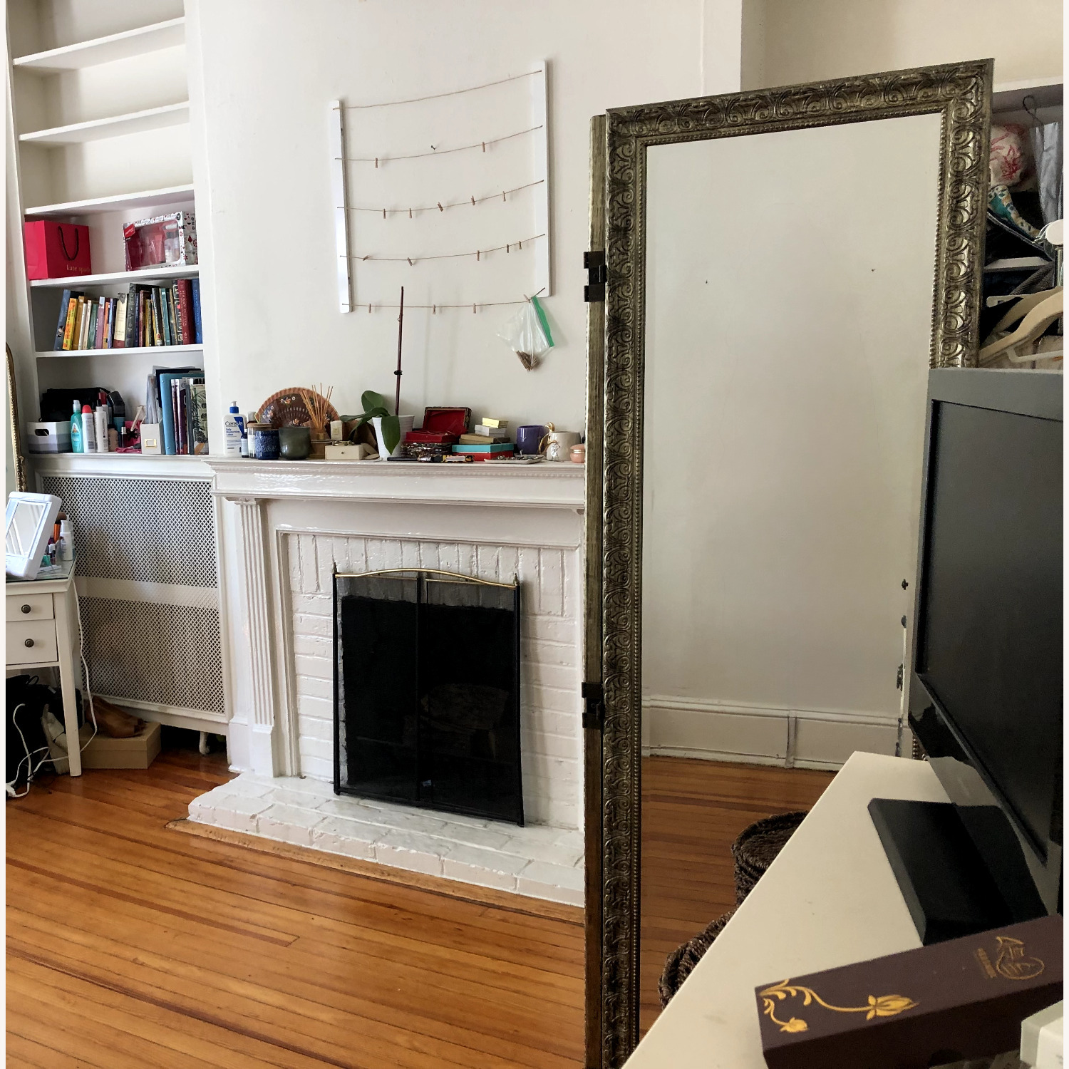 Wayfair Mirrored Gold Wood Room Divider - image-2