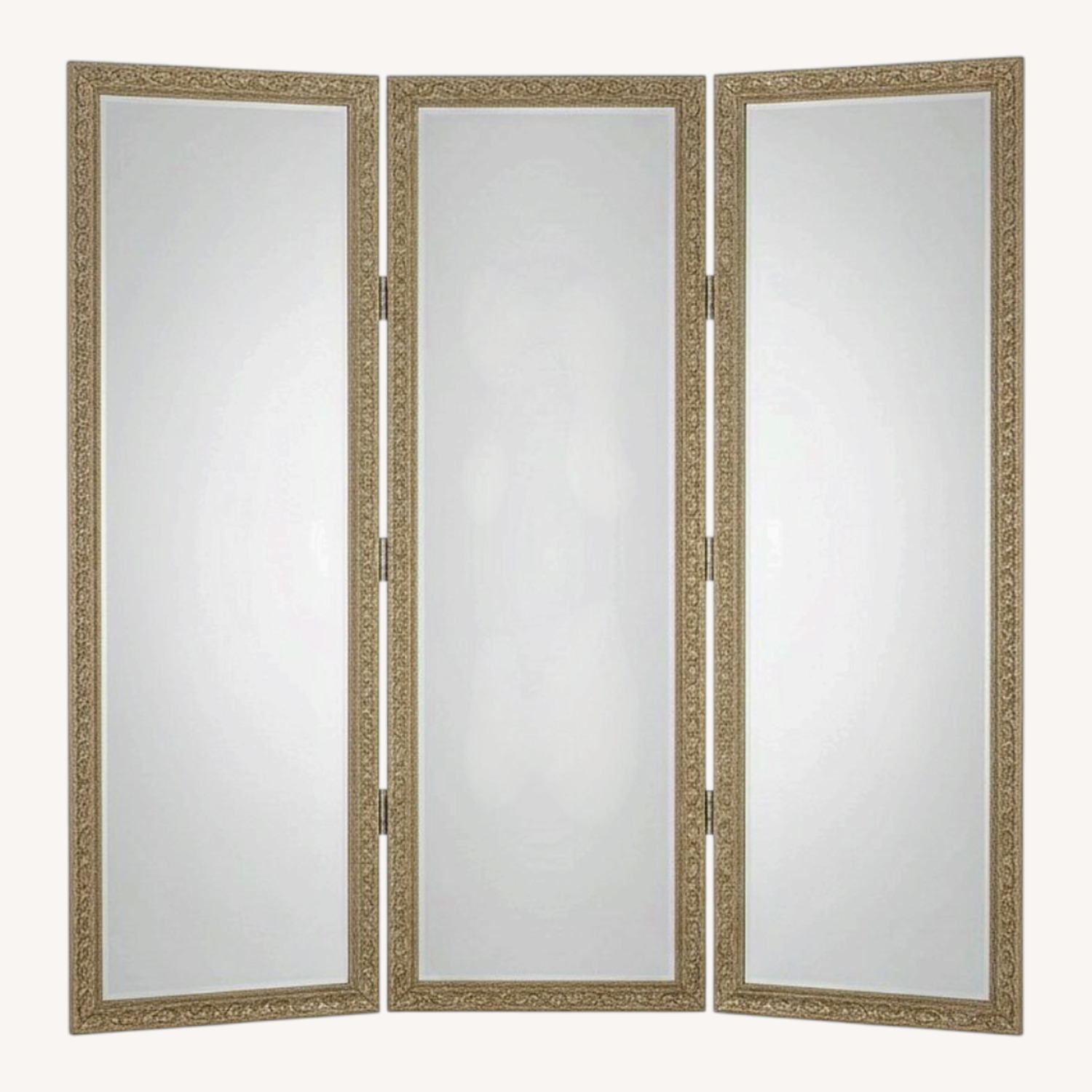 Wayfair Mirrored Gold Wood Room Divider - image-0