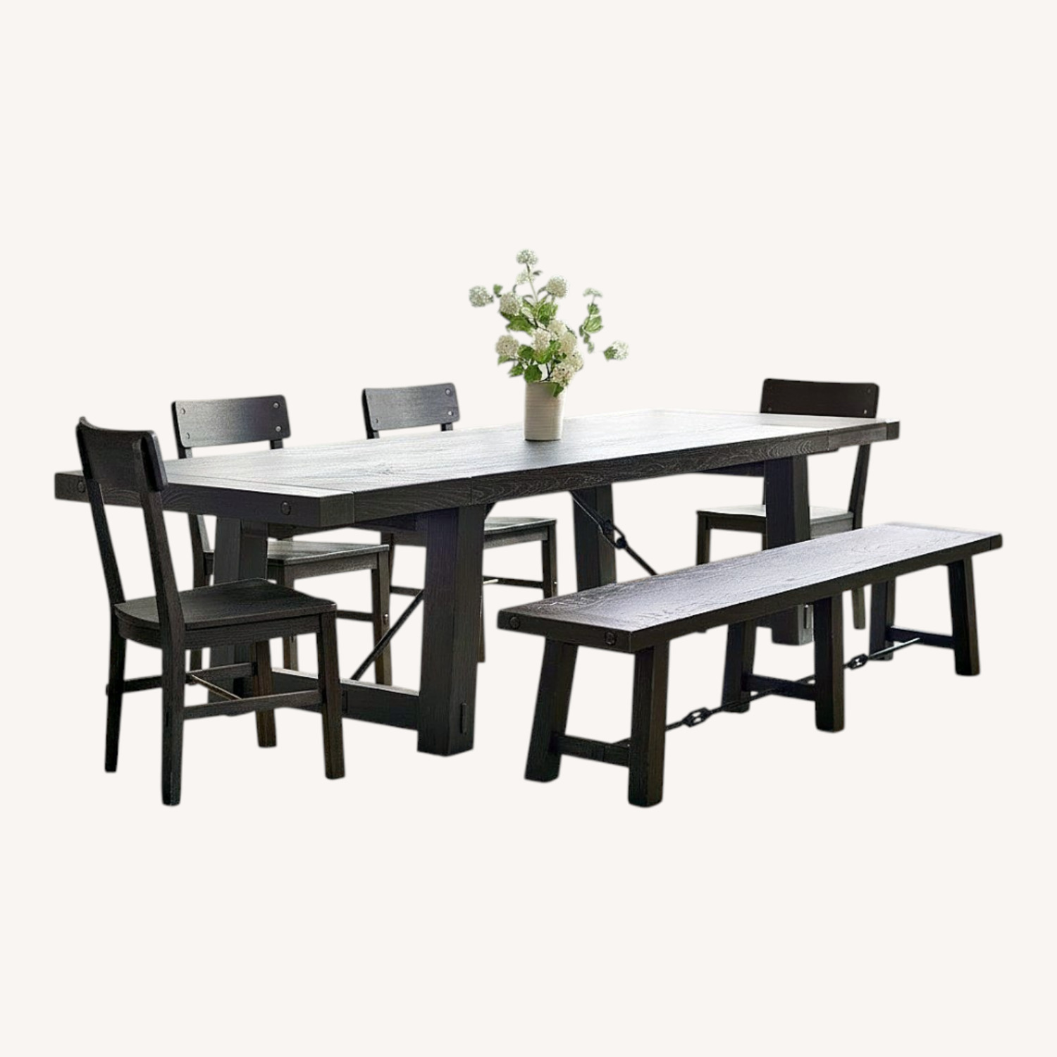 Pottery Barn Benchright Wood Dining Set - image-0