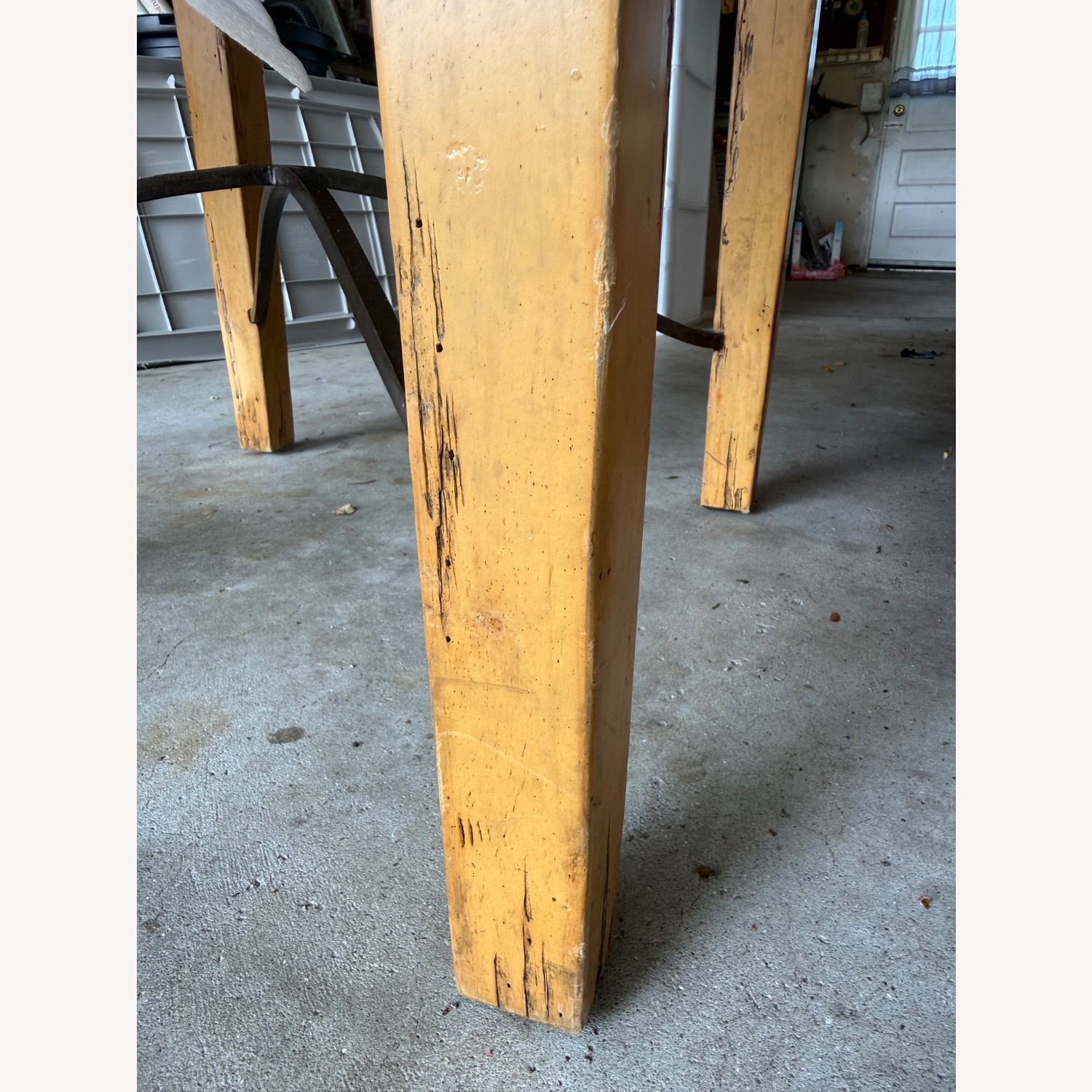 Vintage/Antique Finds Yellow Wood Dining Table - image-6