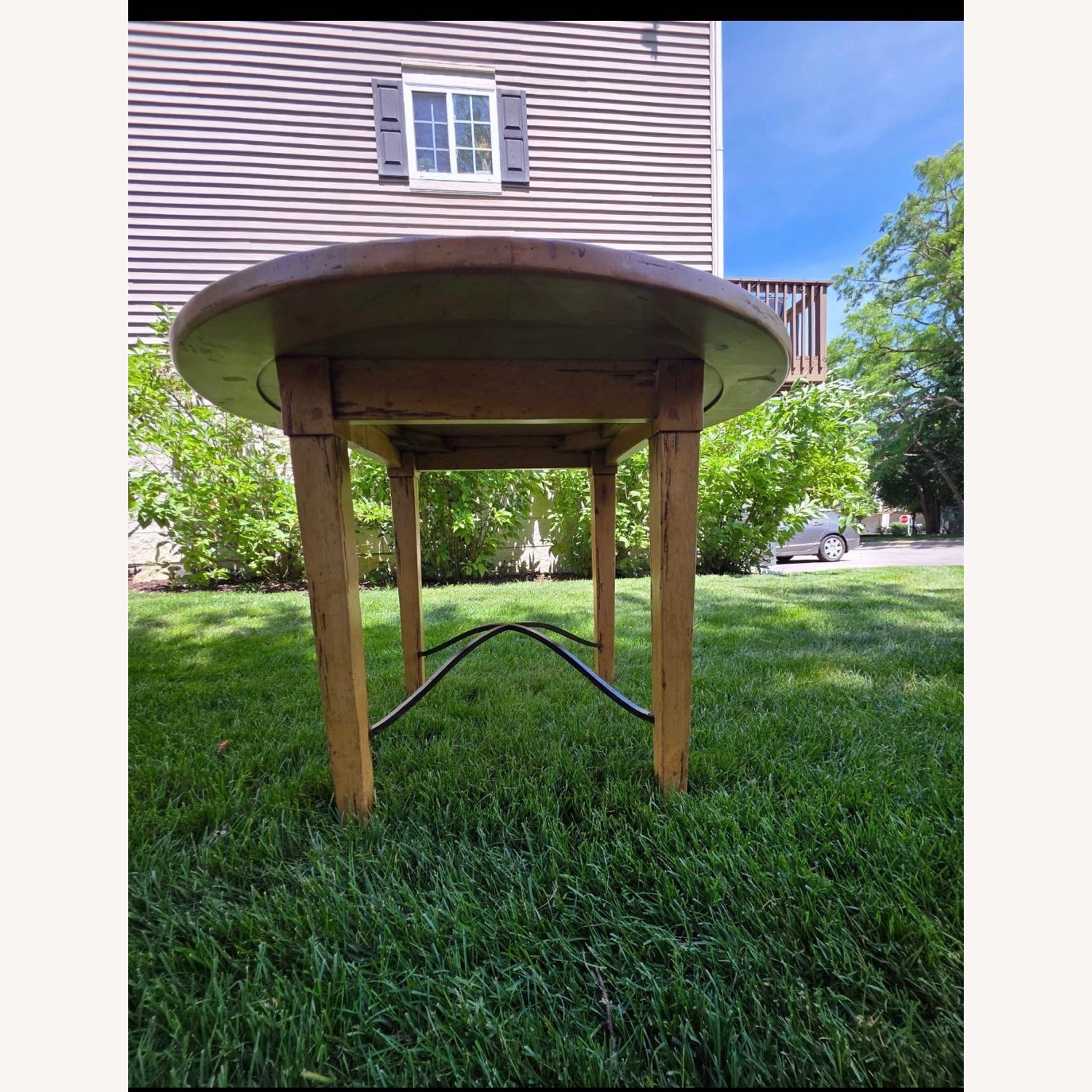 Vintage/Antique Finds Yellow Wood Dining Table - image-2