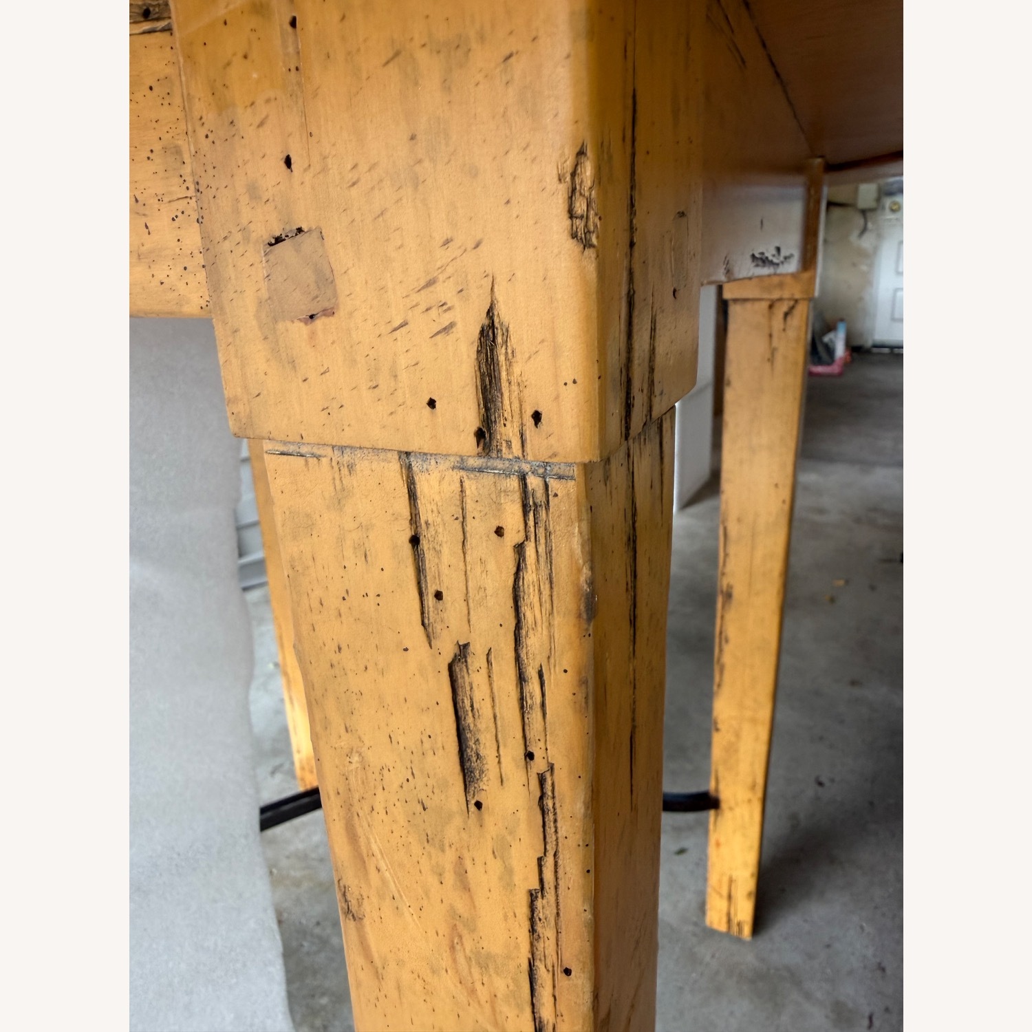 Vintage/Antique Finds Yellow Wood Dining Table - image-7
