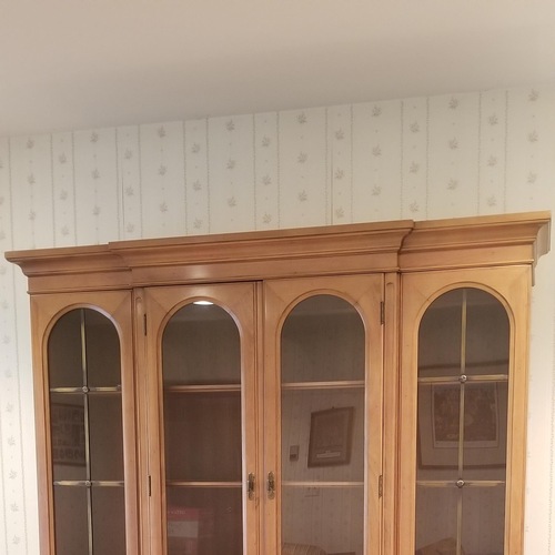 Used Golden Wood China Closet W Display Light for sale on AptDeco